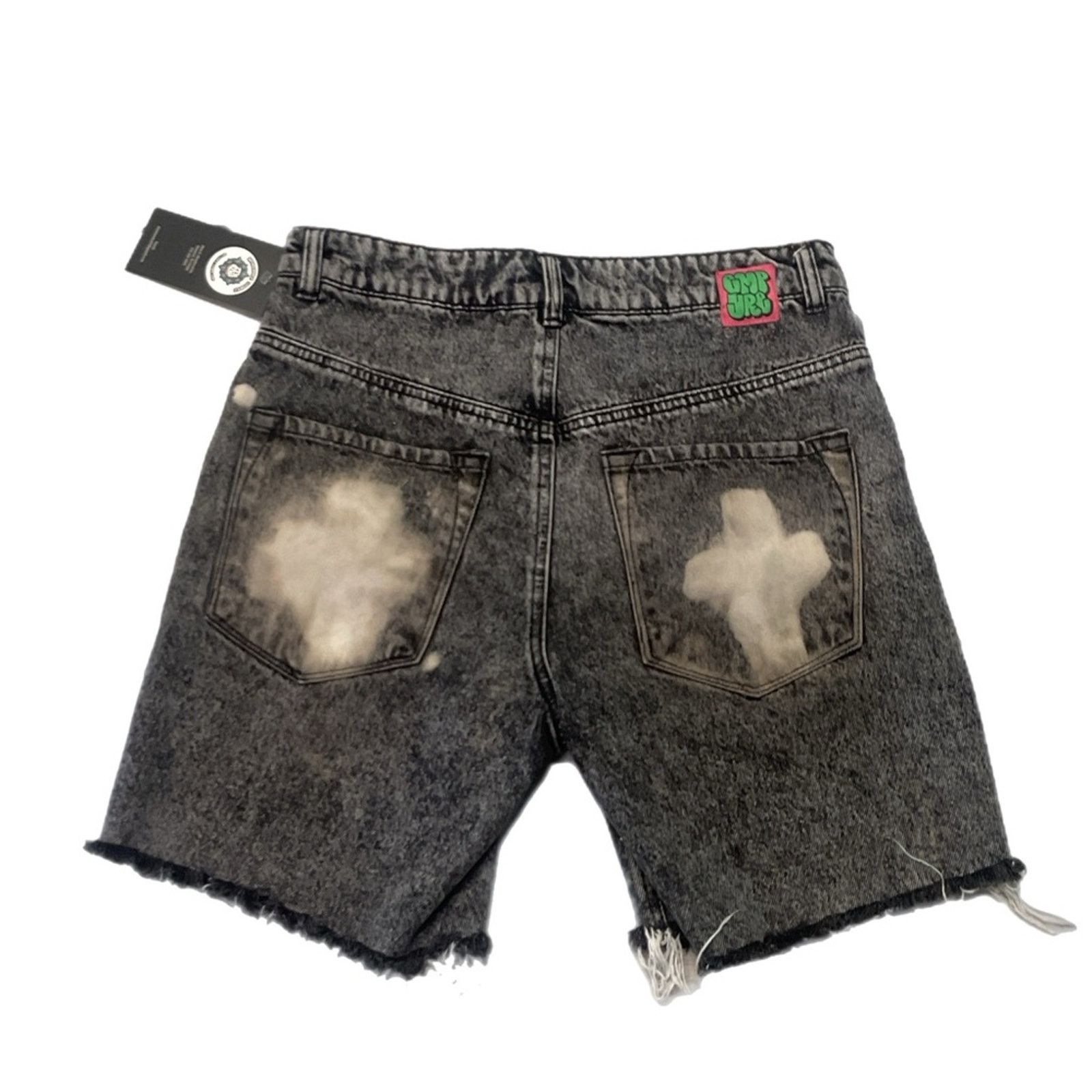 Vintage Empyre Grunge Bleach-Dye Skater Denim Shorts Size 29" - 2 Thumbnail
