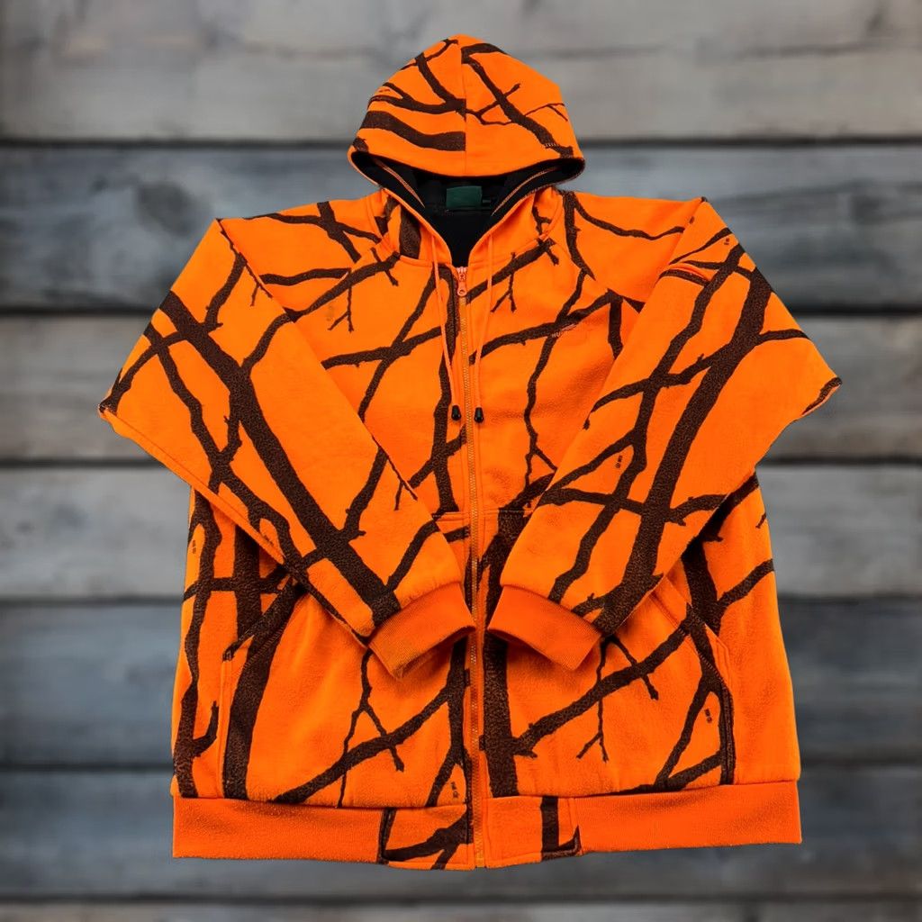 Vintage VINTAGE Huntworth Hoodie Mens 2XL Orange Black Hunting Polyester Camo Thermal Size US XXL / EU 58 / 5 - 1 Thumbnail