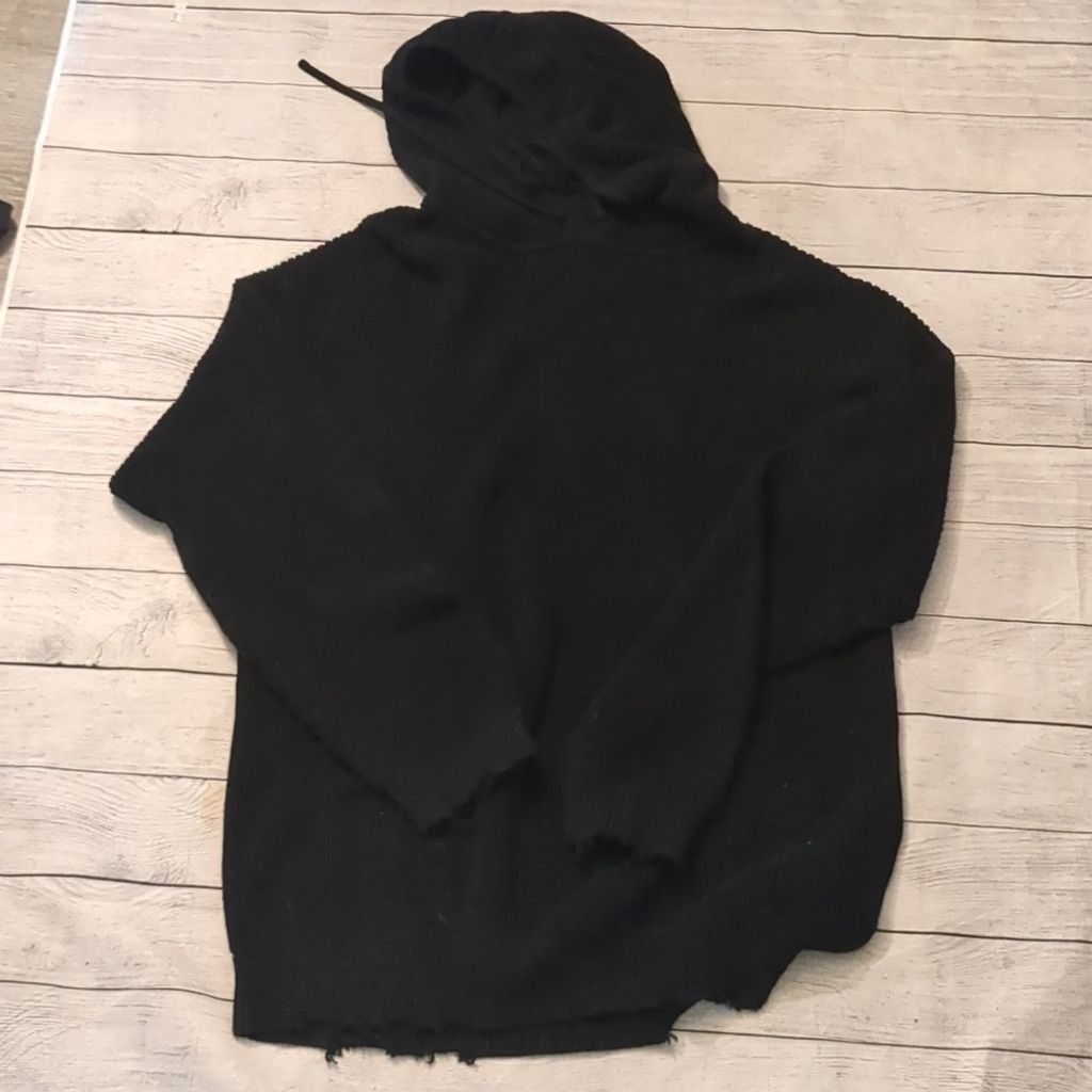 Rta RtA black hooded cable knit sweater size medium Size M / US 6-8 / IT 42-44 - 1 Thumbnail