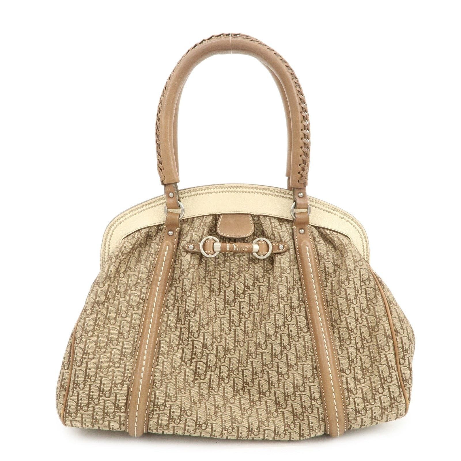 Christian Dior Monsieur Christian Dior Trotter Oblique Canvas & Leather Satchel Size ONE SIZE - 1 Thumbnail