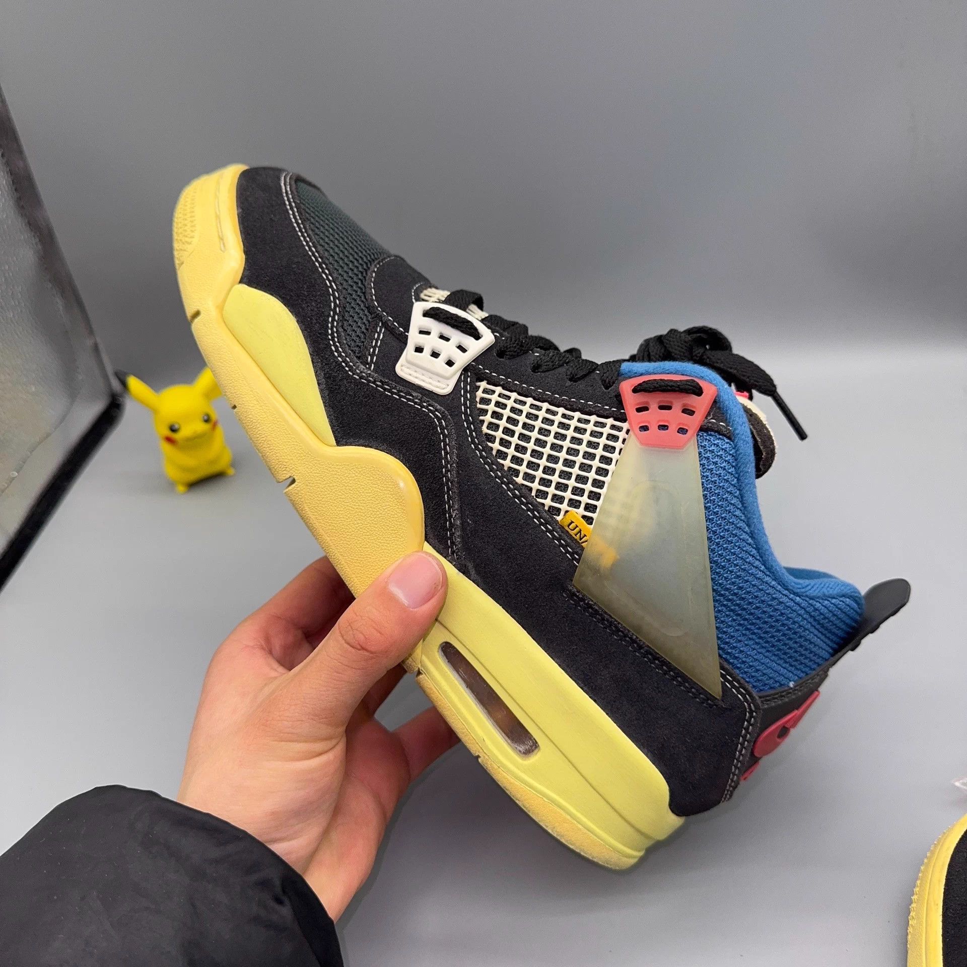 Nike Jordan AJ4 Union Black Blue 43 Size US 10 / EU 43 - 6 Thumbnail