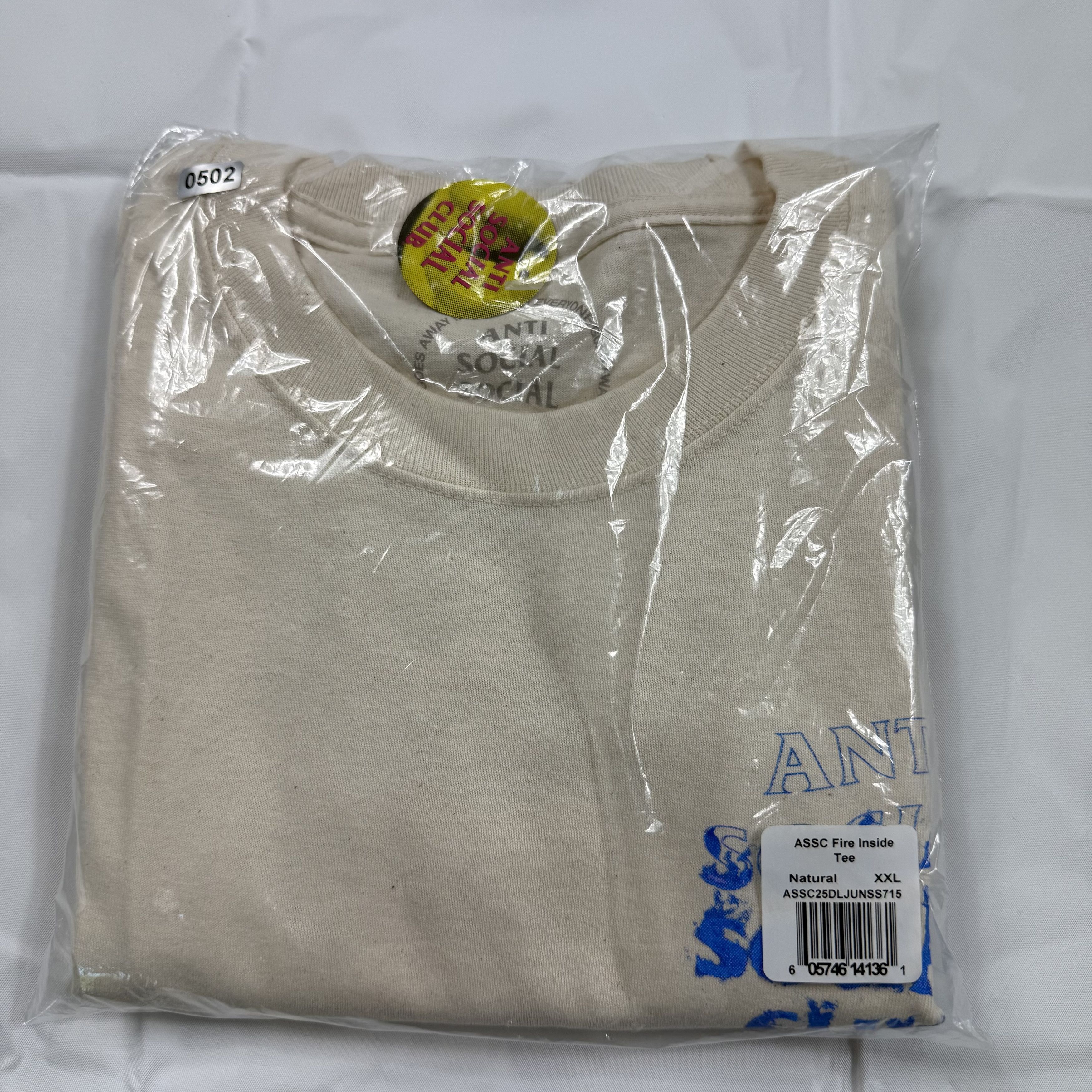 Anti Social Social Club Anti Social Social Club Fire Inside Tee Natural Blue XXL Size US XXL / EU 58 / 5 - 8 Thumbnail