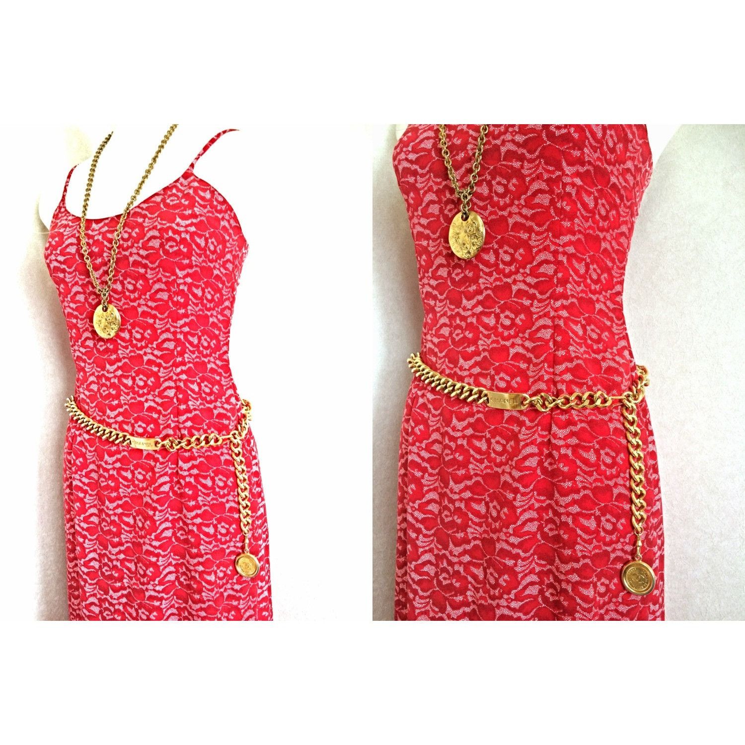 Chanel Vintage CHANEL golden thick chain belt with a CC charm Size ONE SIZE - 3 Thumbnail