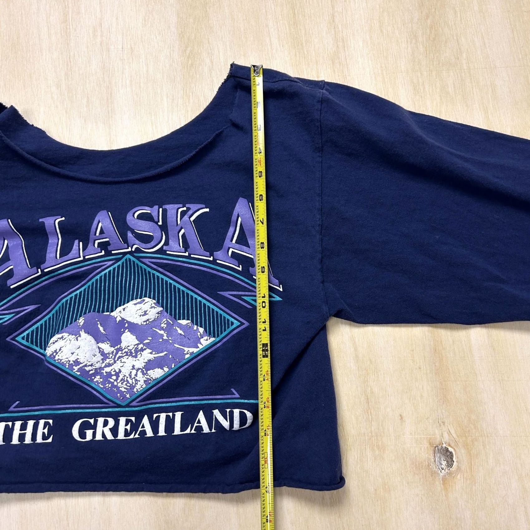 Vintage VINTAGE Alaska Shirt Womens M Blue Cropped Sweatshirt The Greatland Fleece Size M / US 6-8 / IT 42-44 - 4 Thumbnail