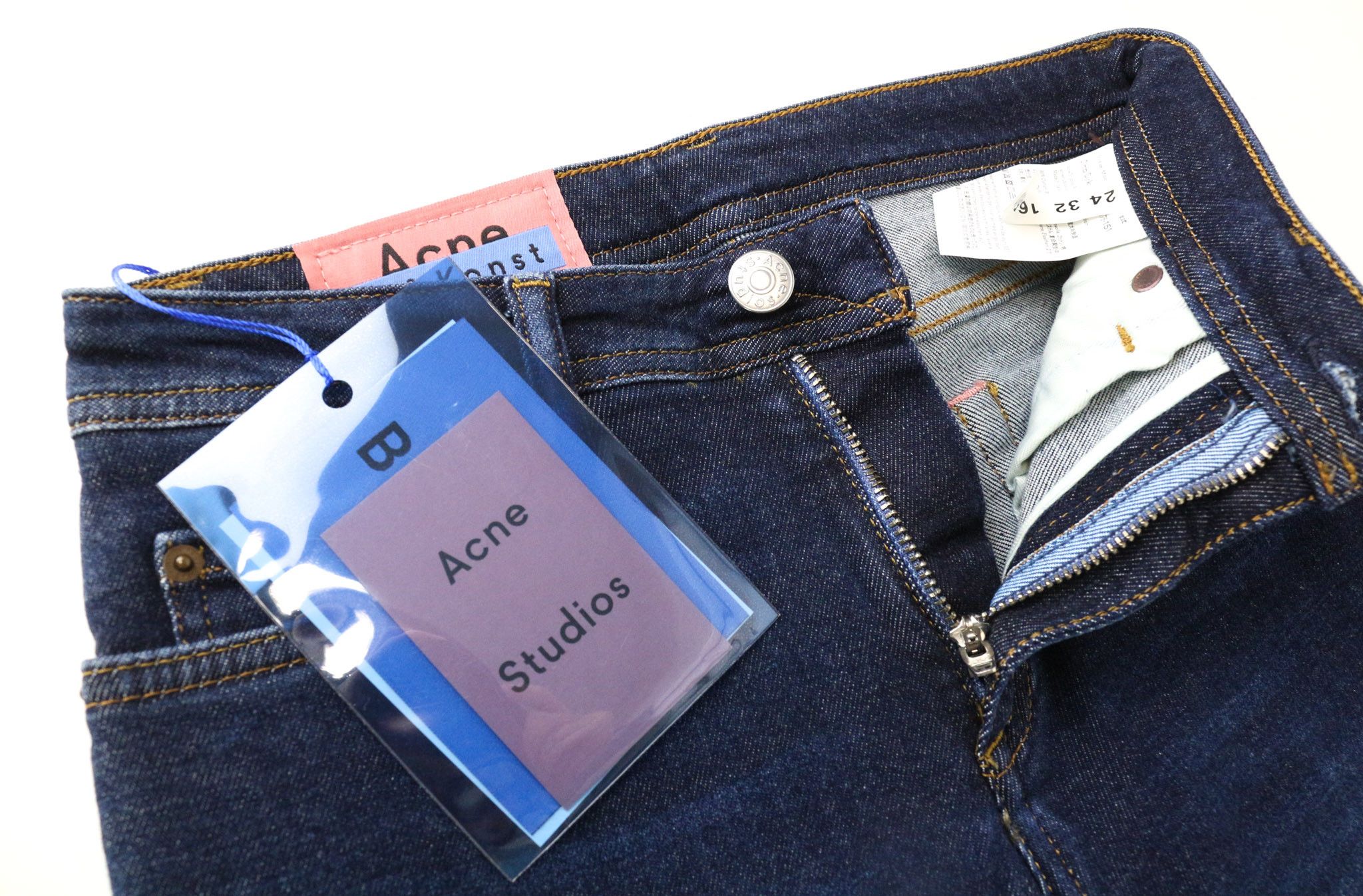 Acne Studios CLIMB W24/L32 Dark Blue Skinny Stretch Jeans 74517 Size 24" / US 00 / IT 34 - 3 Thumbnail