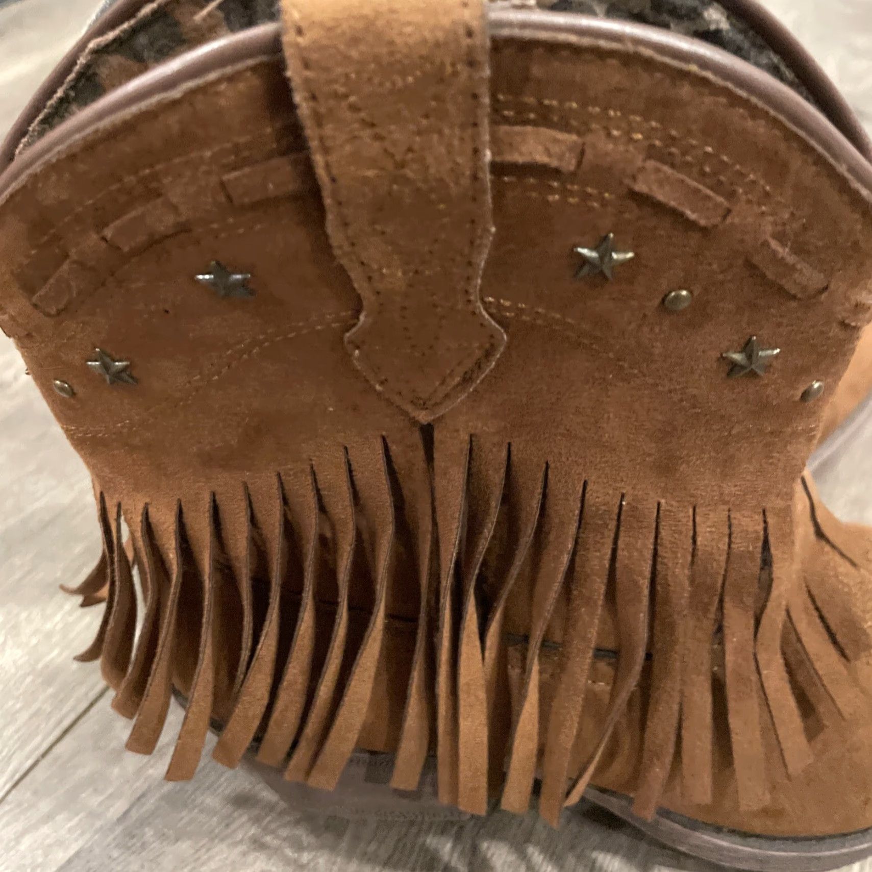 Vintage DINGO Western Boots Womens Studded Brown Size 8 Snip Toe Leather DI7441 Size US 8 / IT 38 - 6 Thumbnail