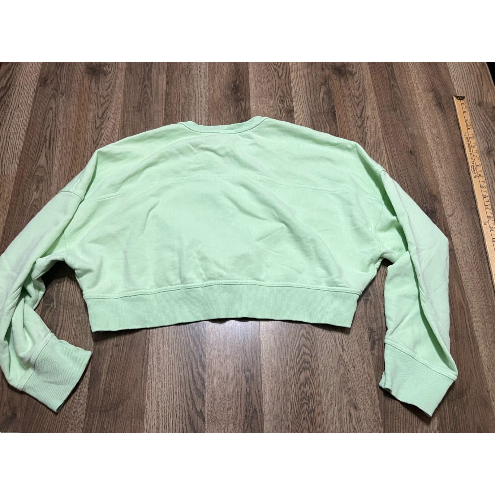 Vintage Aerie Sweater Women's Size XL Green Crop Top 1/4 Buttons Up Pullover Size XL / US 12-14 / IT 48-50 - 2 Thumbnail