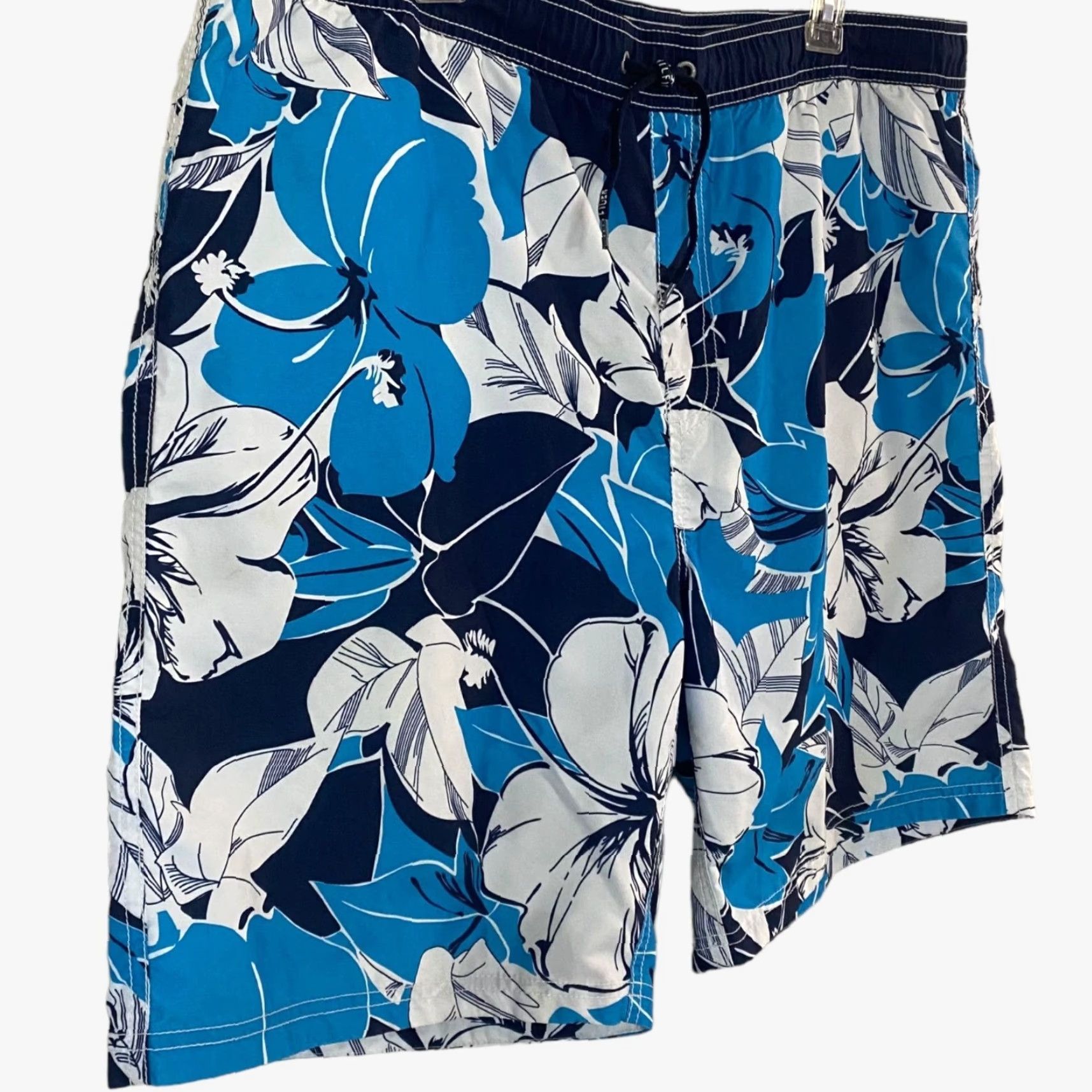 Tommy Hilfiger Tommy Hilfiger Tropical Floral Swim Trunks Men's XL Blue Lined Beach Shorts Size US 36 / EU 52 - 2 Thumbnail