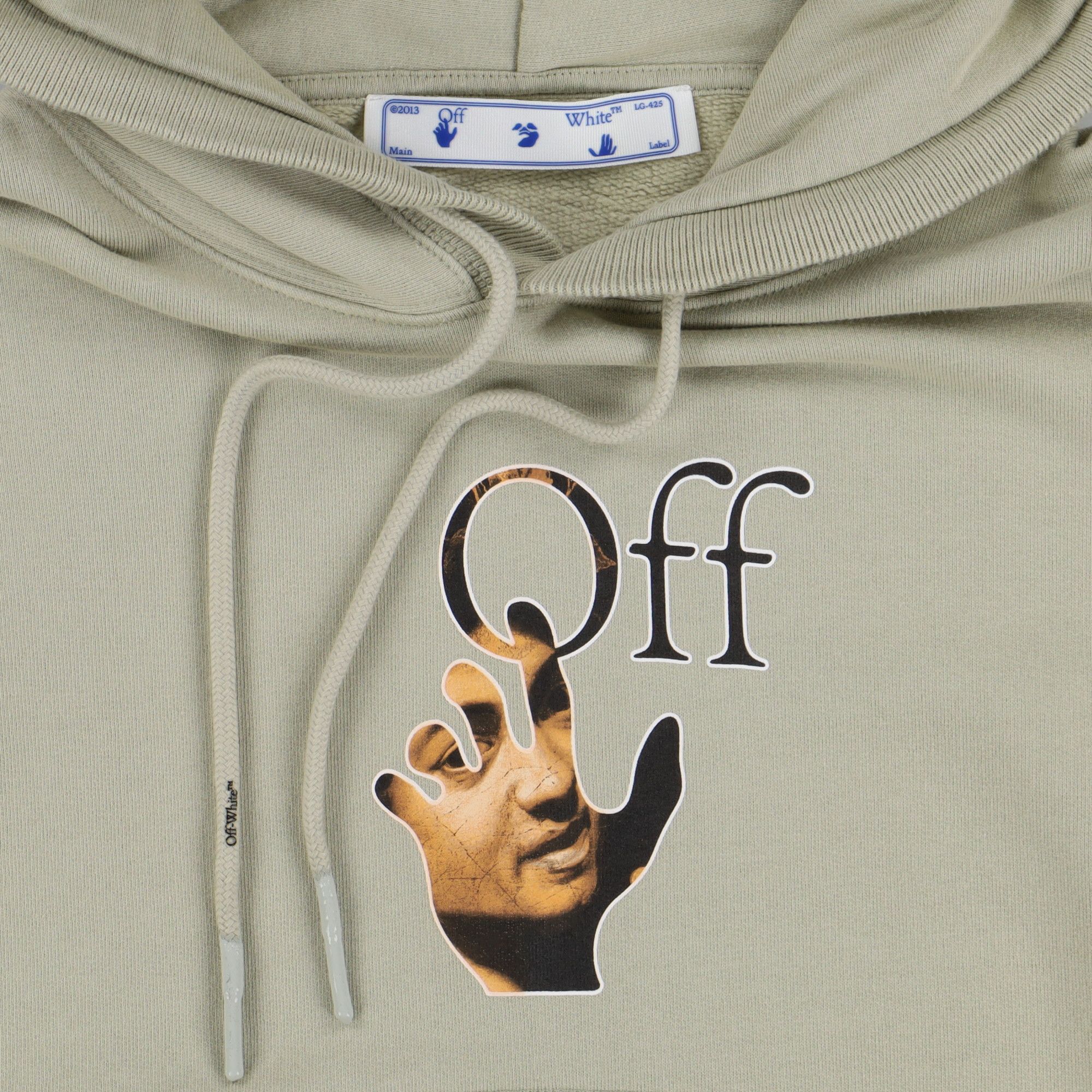Off-White Beige Caravaggio Hand Logo Hoodie Size US S / EU 44-46 / 1 - 6 Thumbnail
