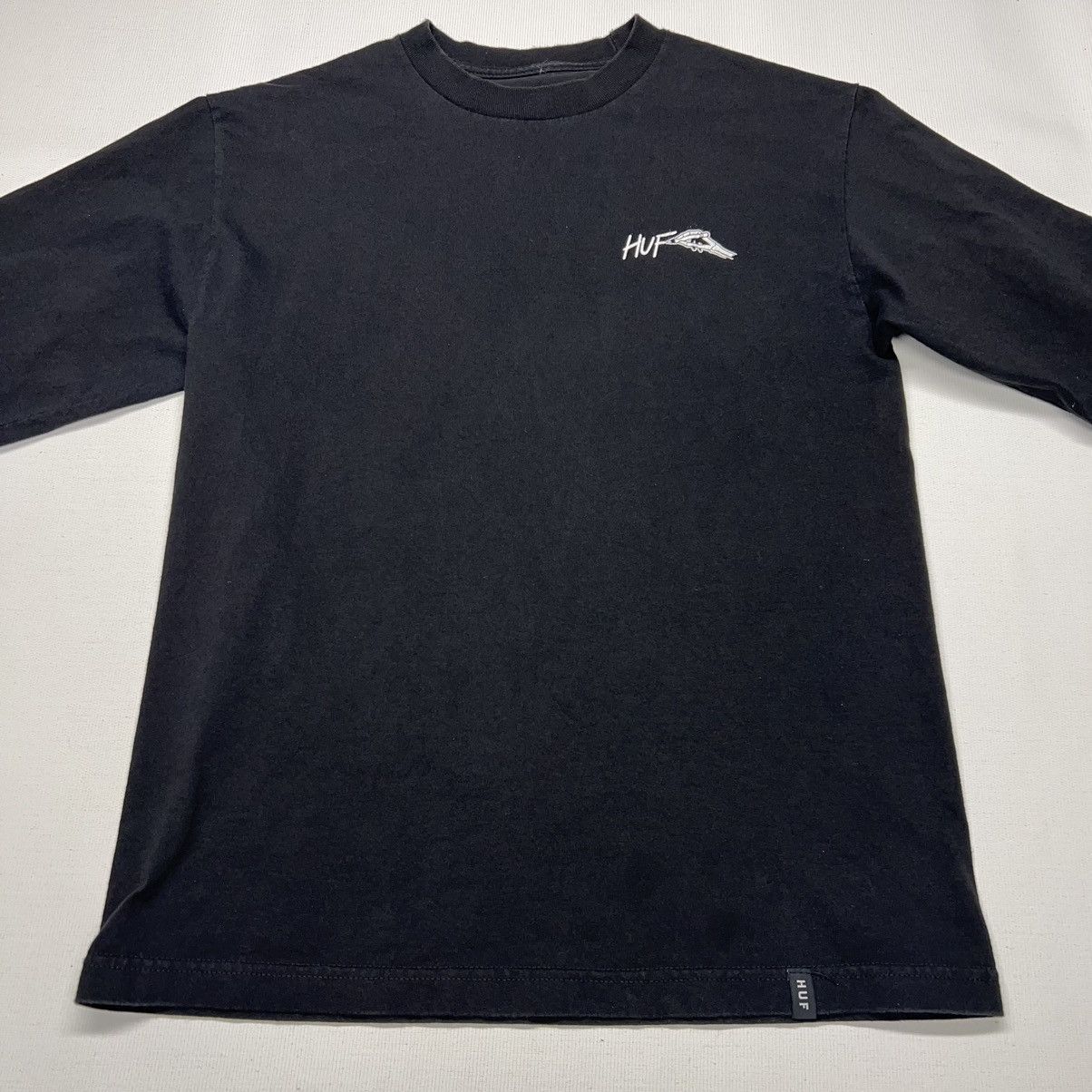 Huf HUF Skull Tee Shirt Black Long Sleeve Finger Skate Logo Size US M / EU 48-50 / 2 - 4 Thumbnail