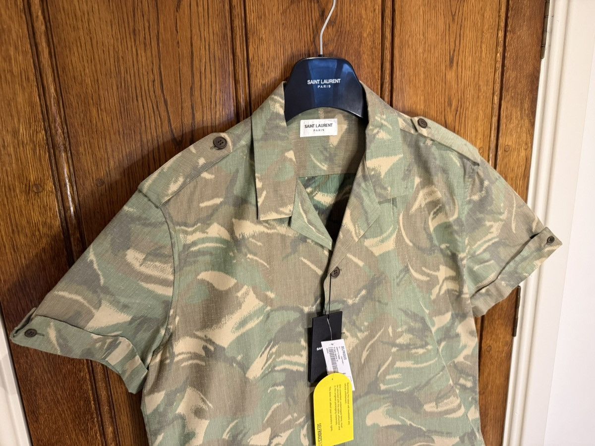 Saint Laurent Paris SS21 Saint Laurent camo short sleeve Hawaiian shirt 41 Size US L / EU 52-54 / 3 - 10 Thumbnail