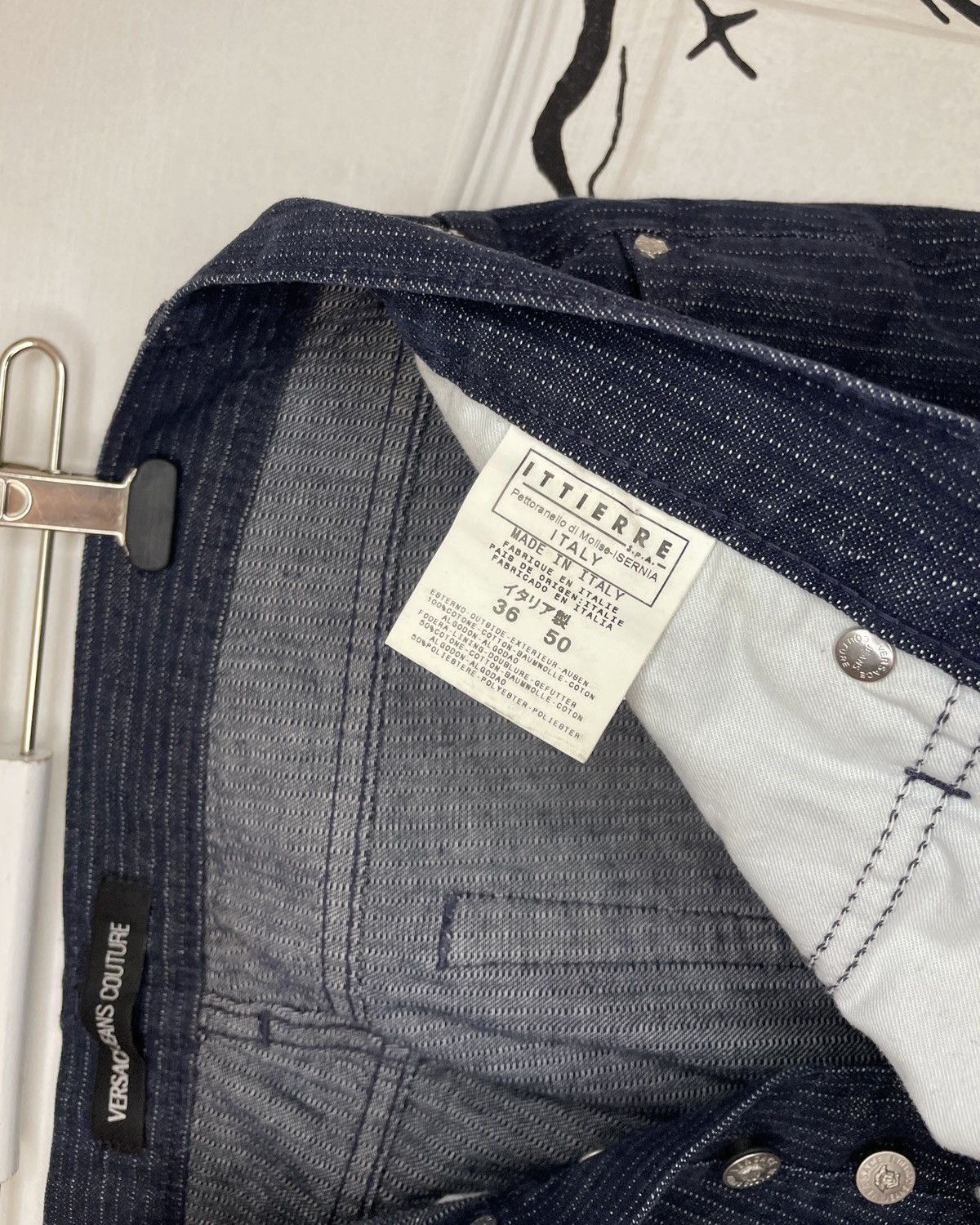 Versace × Versace Jeans Couture Versace Jeans Couture Striped Jeans Size US 36 / EU 52 - 6 Thumbnail
