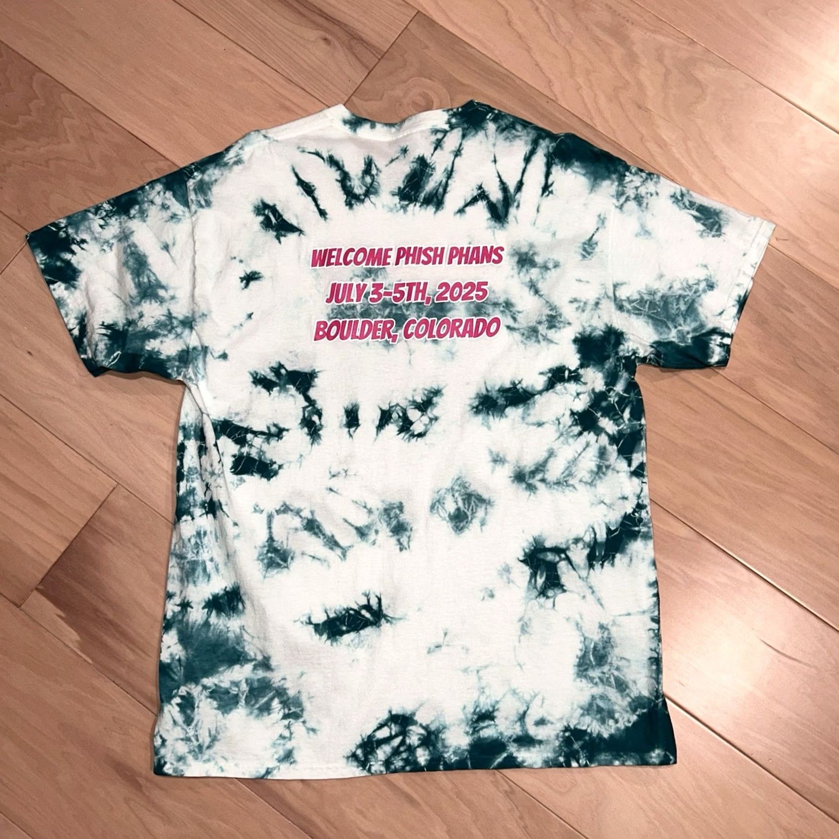 Port & Company Mister Oso Phish Phans 2025 Boulder Tee Tie Dye Shirt XL Men Green Tie Dye Logo Crew Neck Short Sleeve Graphic Print Tee Port & Company Size US XL / EU 56 / 4 - 2 Thumbnail