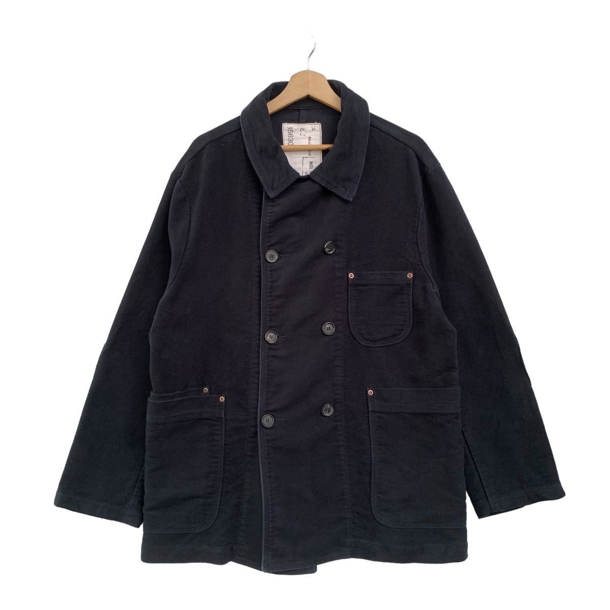 Billy Reid × Vintage Bond Peacoat Suede Cotton Copper Rivet Pocket Jacket Size US L / EU 52-54 / 3 - 1 Thumbnail