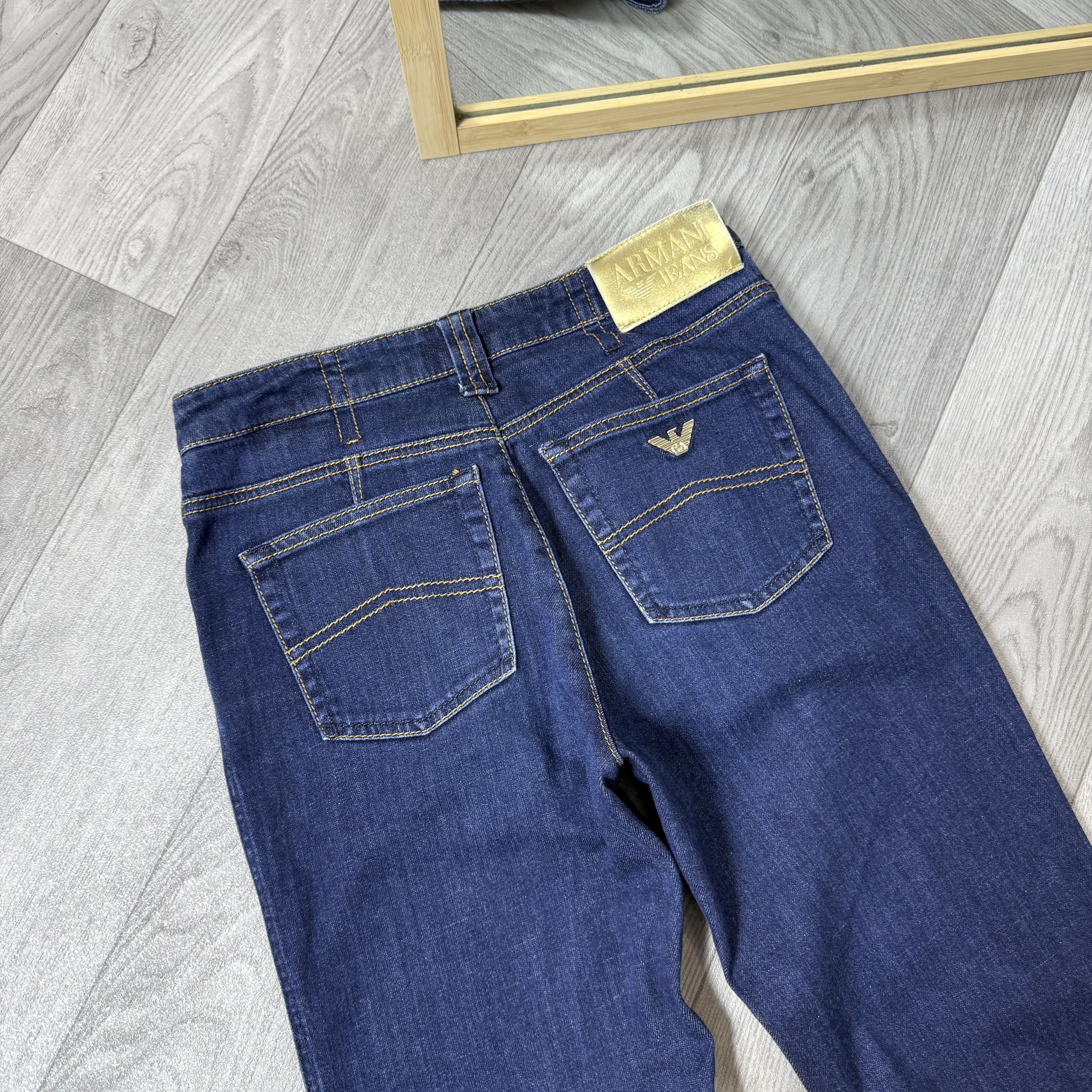 Armani Vintage Armani Jeans Indigo Blue Slim Fit Womens Jeans Pants Size 26" / US 2 / IT 38 - 10 Thumbnail