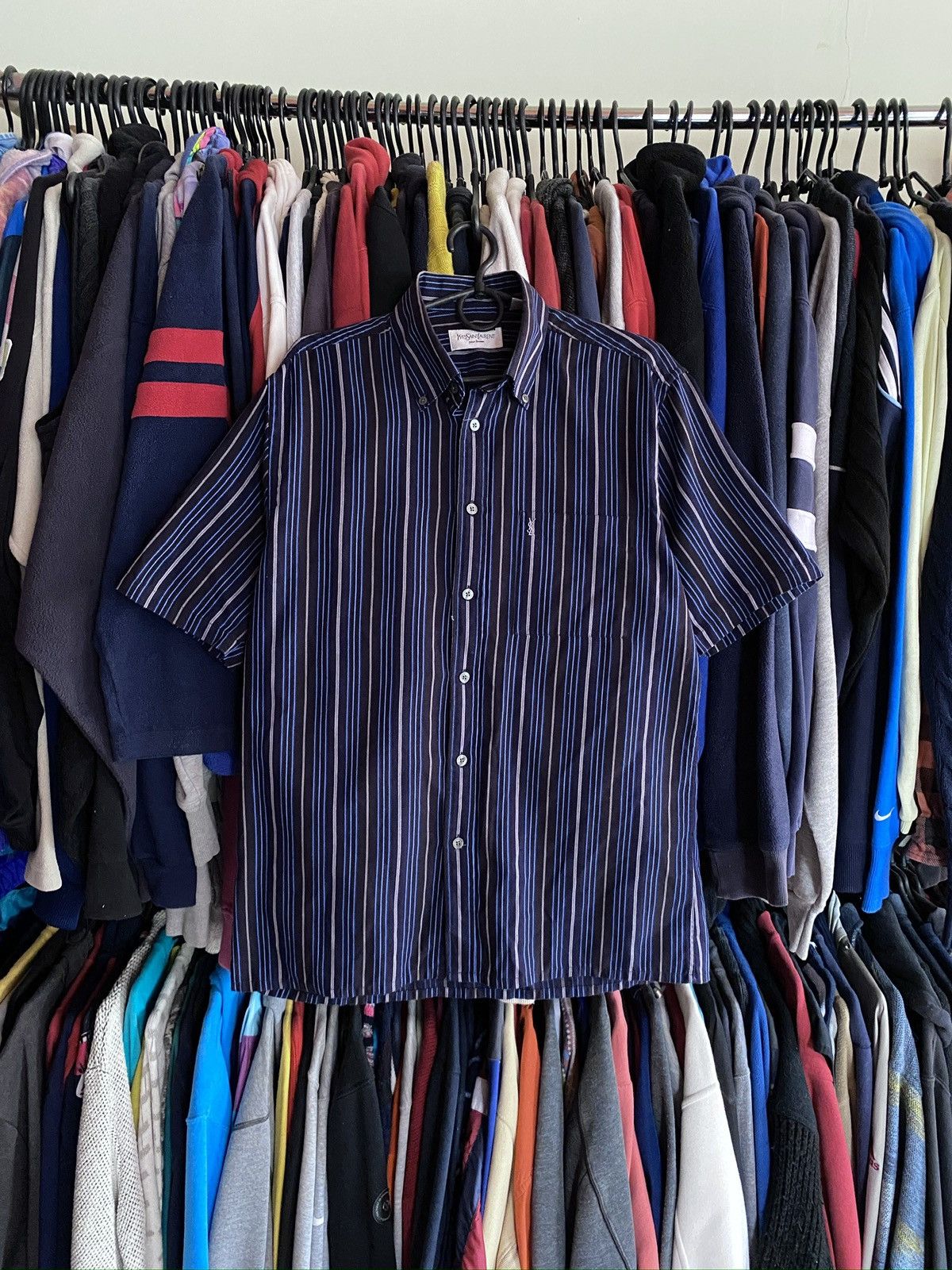 Yves Saint Laurent VINTAGE YVES SAINT LAURENT STRIPED BUTTON UP shirt Size US M / EU 48-50 / 2 - 1 Thumbnail