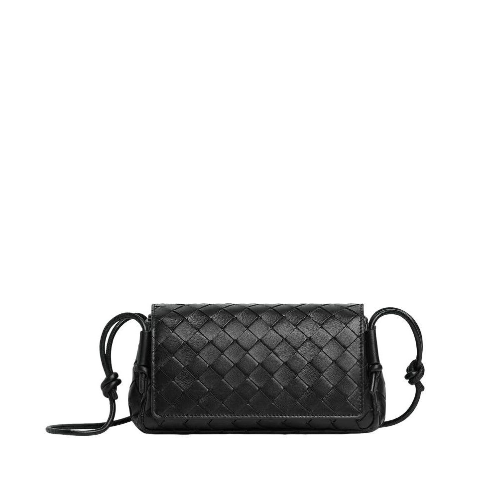 Bottega Veneta Notturno $2300 Black Leather Shoulder Bag New, Women's