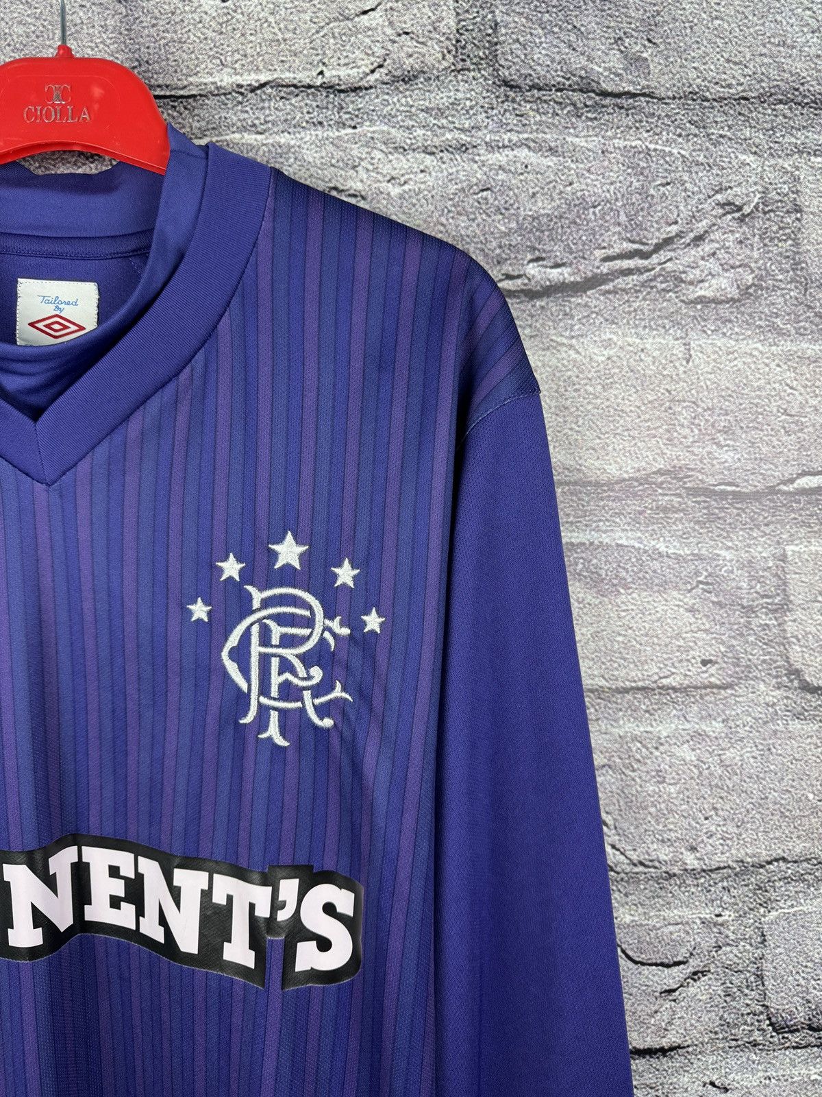 Umbro Rangers FC Umbro Long Sleeve Football Shirt Tennent’s Size US XL / EU 56 / 4 - 3 Thumbnail