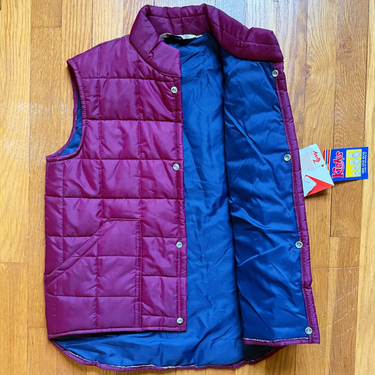 Kickers Vintage 1980’s Deadstock BNWT Kicks Puffer Vest Size US L / EU 52-54 / 3 - 2 Thumbnail