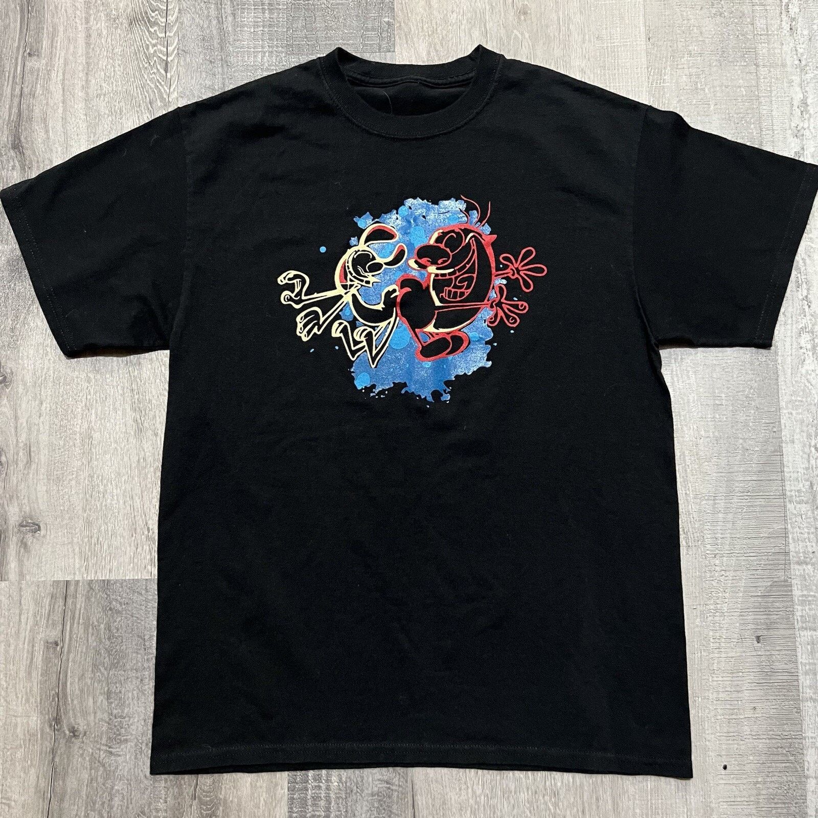 Other The Ren & Stimpy Show T Shirt Black Nickelodeon Cartoon TV Size US M / EU 48-50 / 2 - 1 Thumbnail