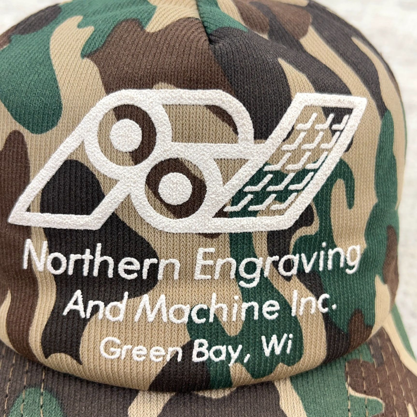 Vintage VINTAGE Camo Trucker Hat Cap SnapBack Made In USA 80s 90s Northern Engraving Size ONE SIZE - 3 Thumbnail