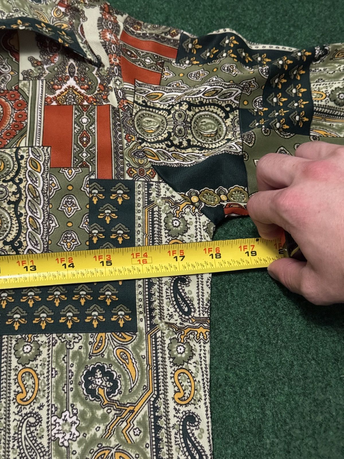 Puritan Vintage 70s Puritan Patchwork Paisley Disco Button Up Shirt Size US S / EU 44-46 / 1 - 5 Thumbnail