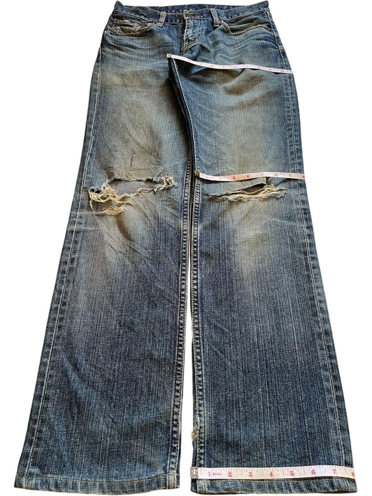 Levi's × Levi's Vintage Clothing Vintage 90s Levis 502 Mud Wash Distressed Loose Jeans Size US 31 - 13 Thumbnail