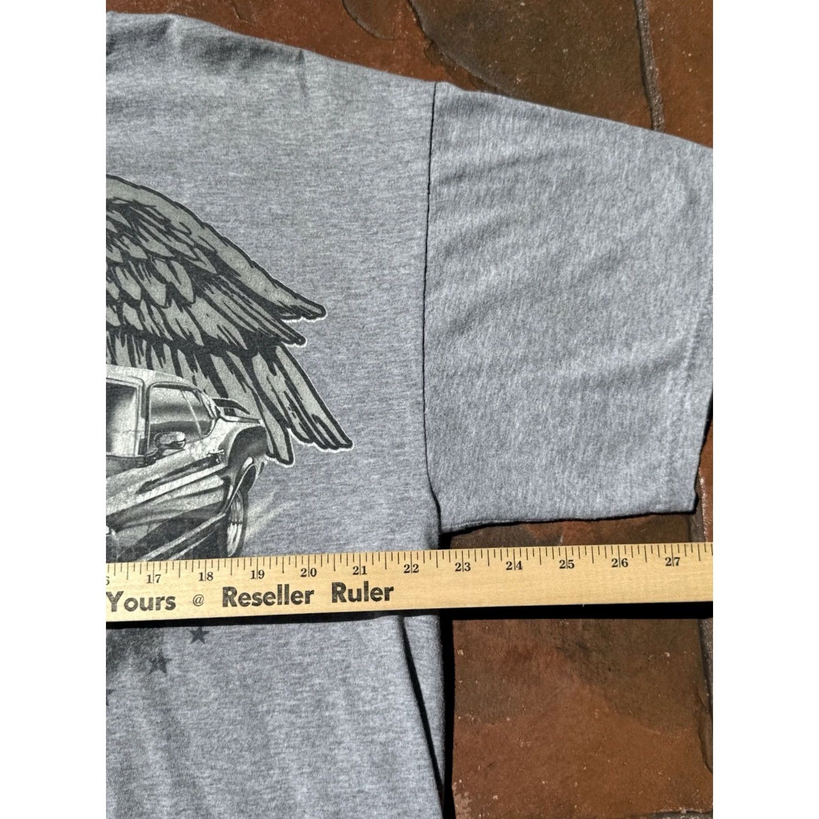 Vintage VINTAGE Y2K Mustang Eagle T-Shirt XL Graphic Muscle Car Eagle National Heritage Mens Cotton Graphic Print Crew Neck Short Sleeve Gray Size US XL / EU 56 / 4 - 4 Thumbnail