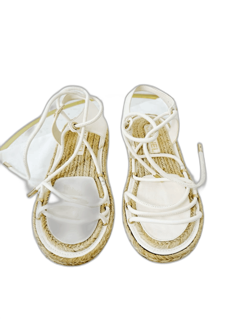 Chanel Sandals Size 38 Genuine TwoWorn -2505