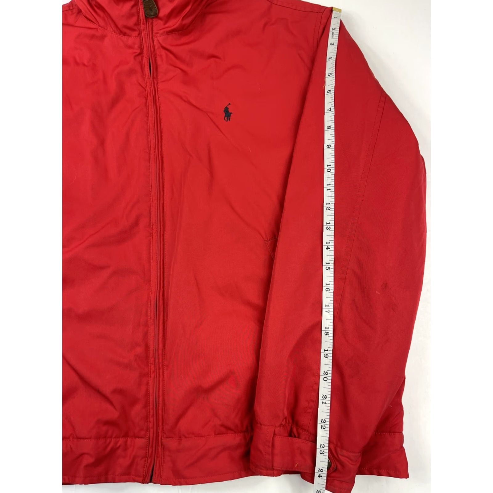 Polo Ralph Lauren VTG Polo Ralph Lauren Jacket Coat L Bomber Fleece Lined Hidden Hood Zipper Quilted Embroidered Logo Red Mens Size US L / EU 52-54 / 3 - 7 Thumbnail