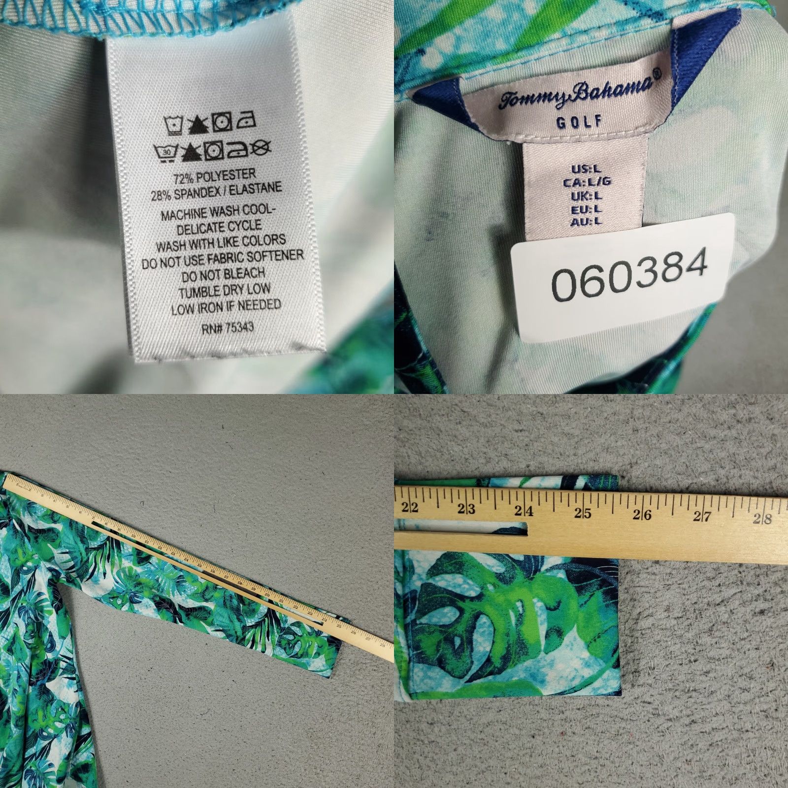 Tommy Bahama Tommy Bahama Jacket Womens Large Green Blue Active Full Zip Track Sweater Size L / US 10 / IT 46 - 8 Thumbnail