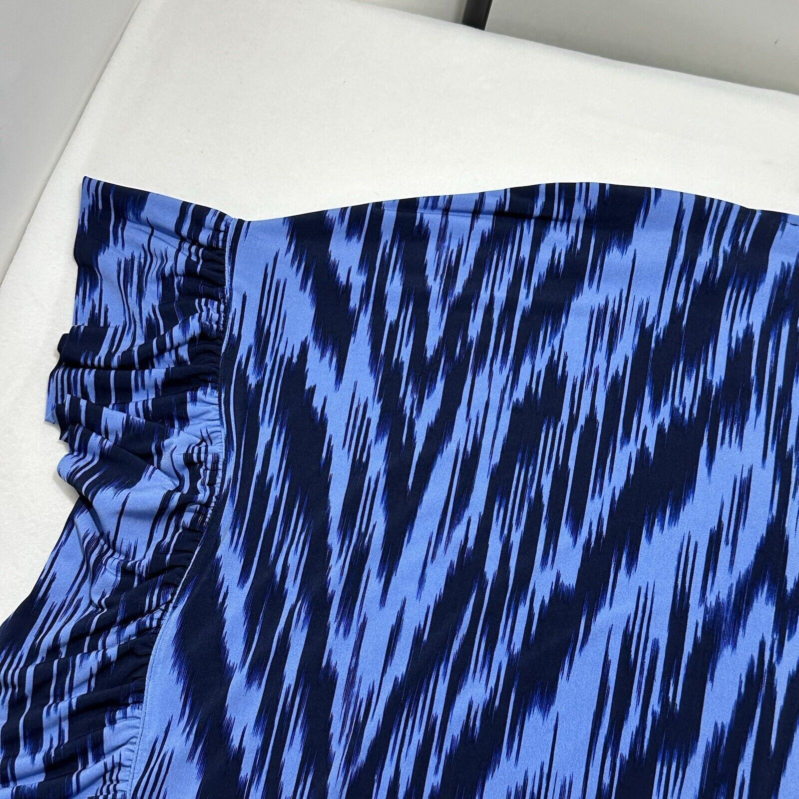 Michael Kors Michael Kors Large Blue V-Neck Blouse Kaftan Top Eyelet Size L / US 10 / IT 46 - 11 Thumbnail