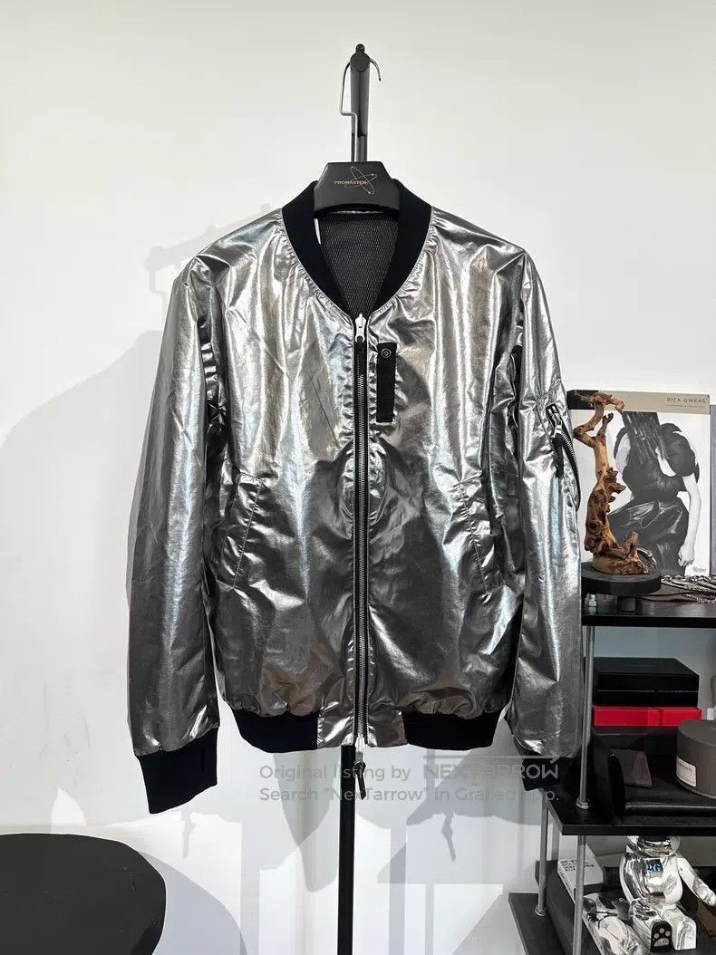 Boris Bidjan Saberi Boris Bidjan Saberi Reversible silver coated jacket with b Size US M / EU 48-50 / 2 - 2 Thumbnail