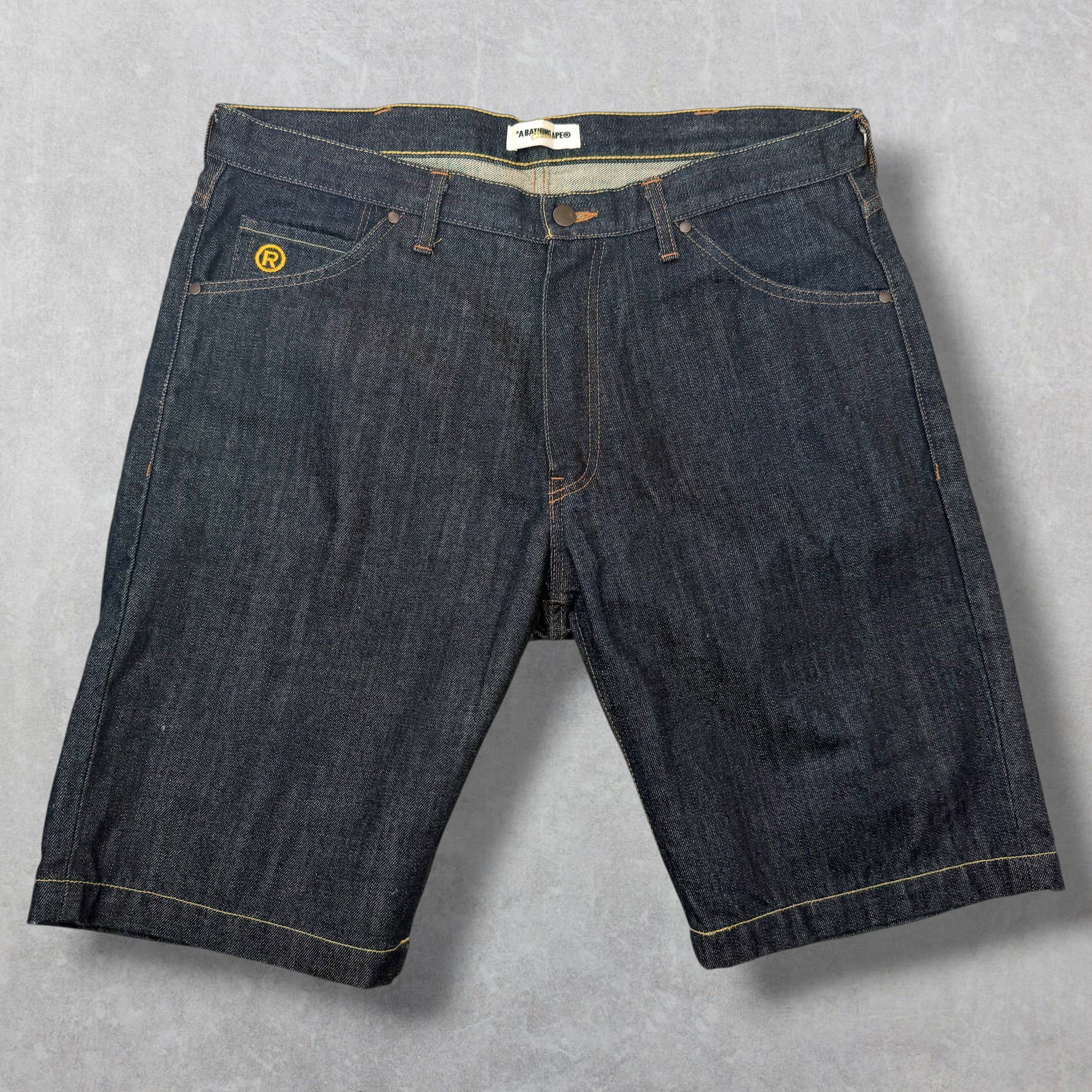 Bape Bape Fire Sta Denim Shorts XL Size US 36 / EU 52 - 2 Thumbnail