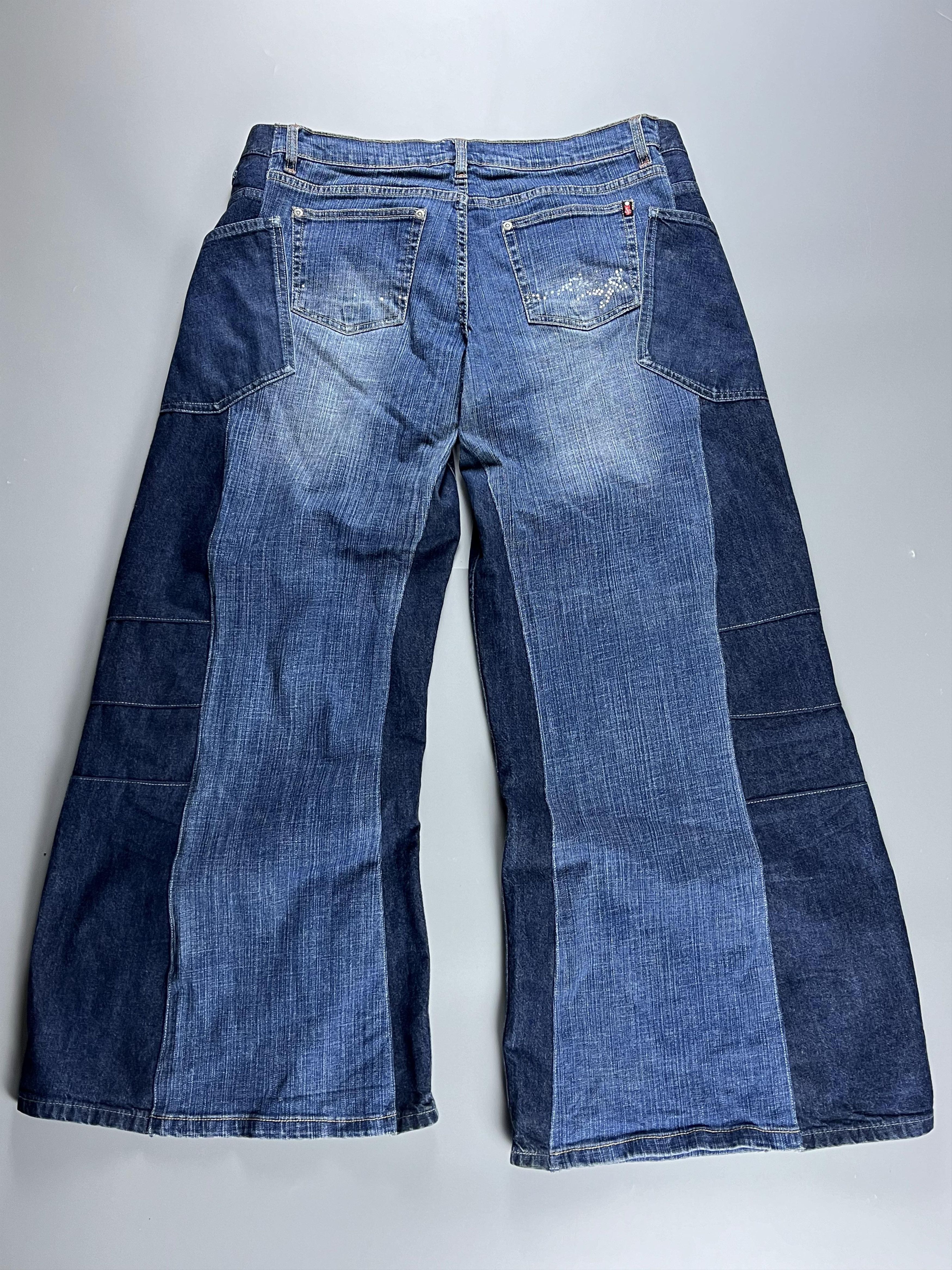 Japanese Brand SOUTHPOLE VINTAGE CRAZY BAGGY FIT REWORK JEAN Size US 34 / EU 50 - 3 Thumbnail