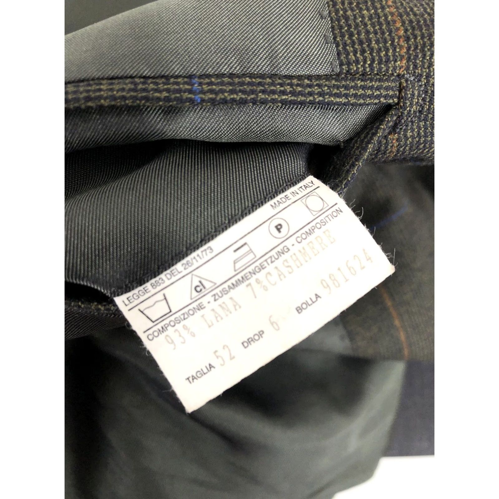 Vintage LUCIANO BARBERA Blazer Mens US 42 Wool / Cashmere 3 Button Brown / Orange / Blue" Size 42R - 8 Thumbnail