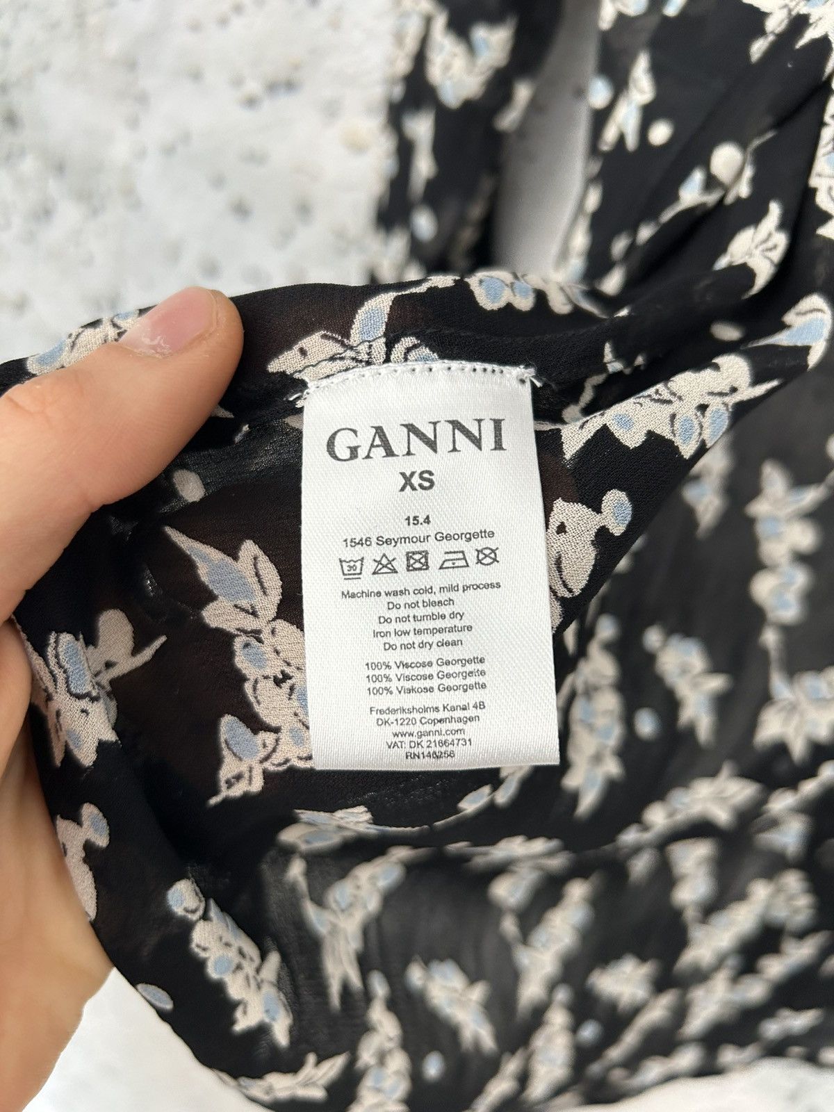 Ganni Ganni Viscose Flowers Shirt Avant Garde Grunge Laternative Size XS / US 0-2 / IT 36-38 - 6 Thumbnail