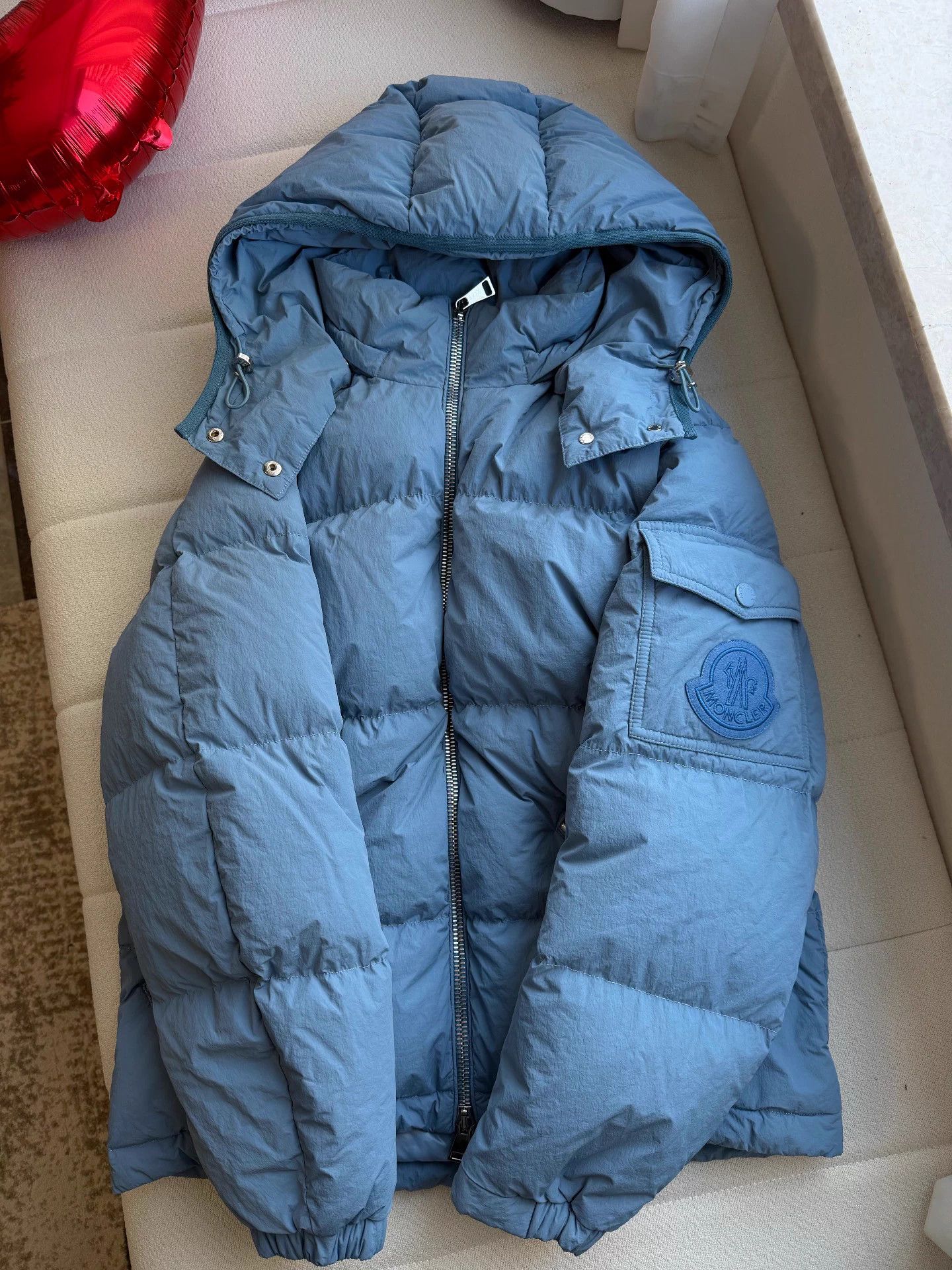 Moncler Moncler puffer jacket mist blue 0 Size XS / US 0-2 / IT 36-38 - 1 Thumbnail