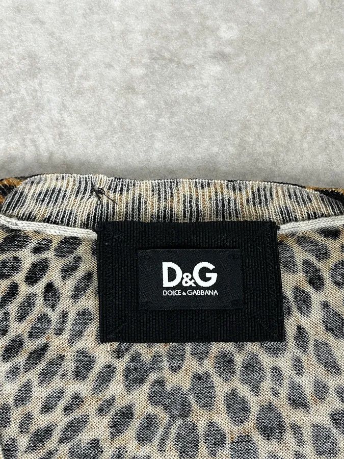Dolce & Gabbana AW1996 Dolce & Gabbana V Neck Leopard Print Sweater Size US XS / EU 42 / 0 - 7 Thumbnail