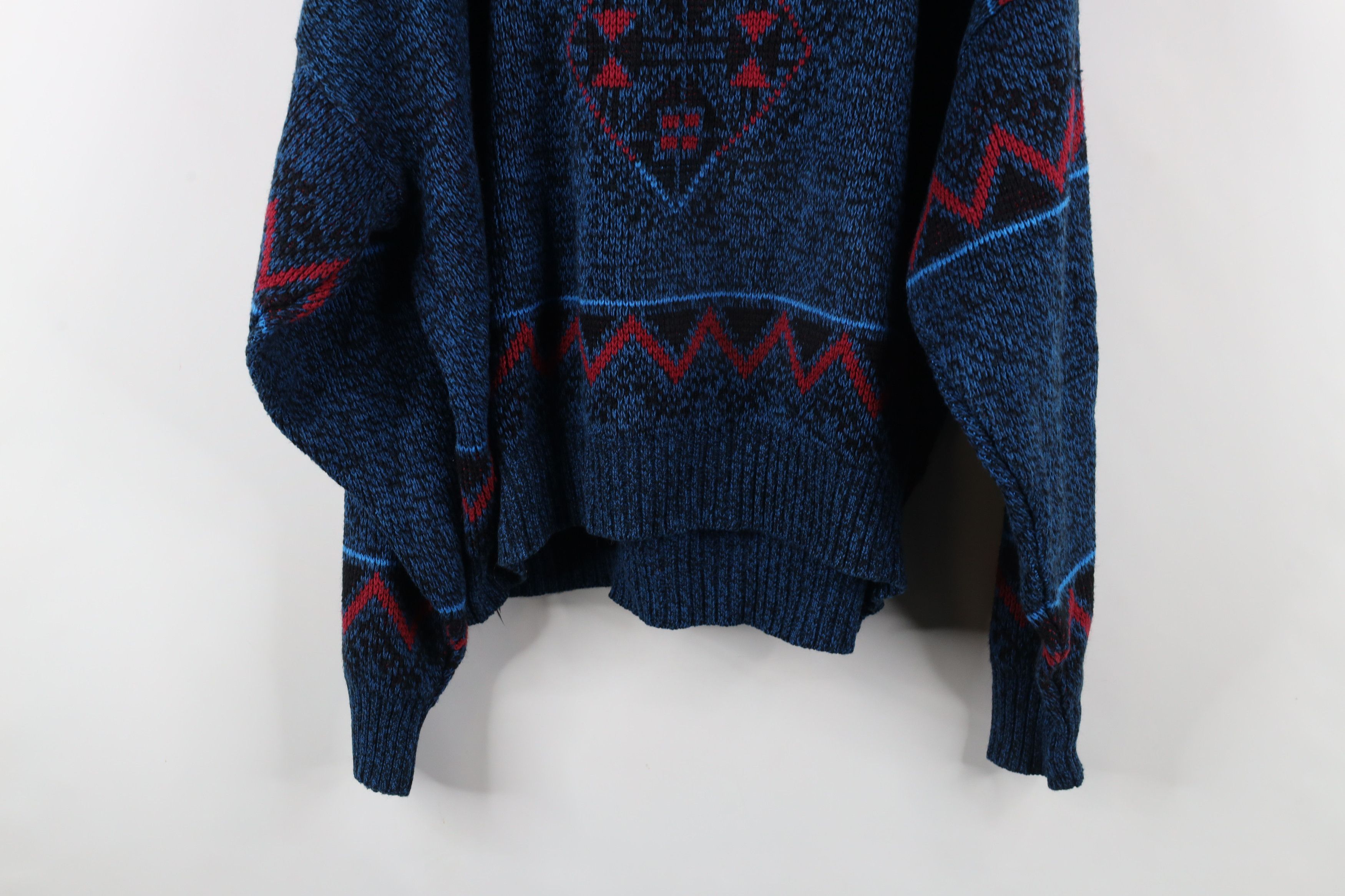 Vintage Vintage 90s Streetwear Southwestern Geometric Knit Sweater Size XL / US 12-14 / IT 48-50 - 8 Thumbnail