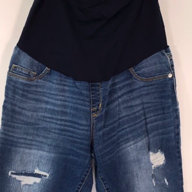 Vintage Womens Liz Lange Blue Maternity Jeans L 36X26 Size 36" / US 14 / IT 50 - 3 Thumbnail
