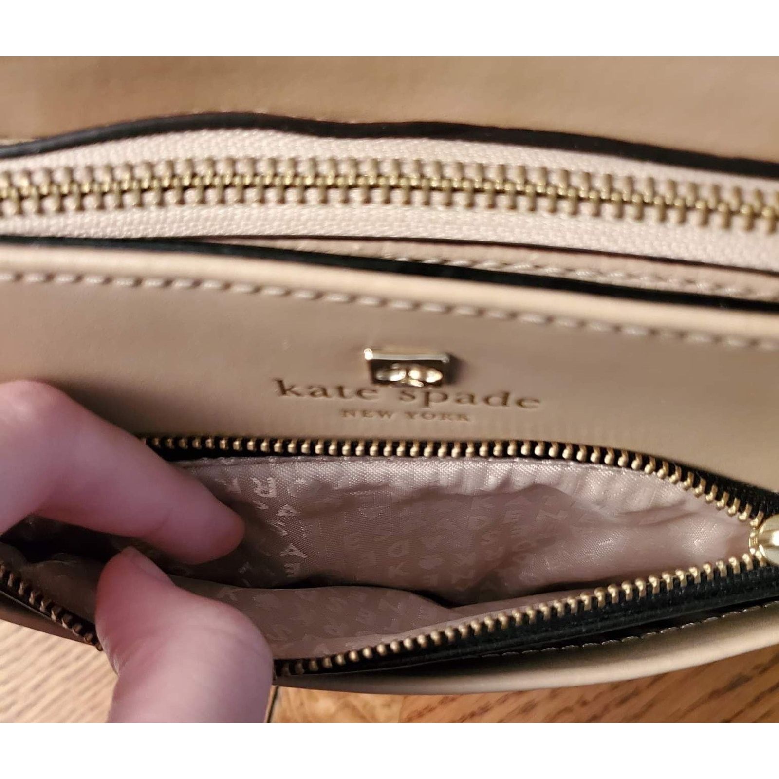 Kate Spade Kate Spade Adelia Crossbody Beige Satchel Size ONE SIZE - 10 Thumbnail