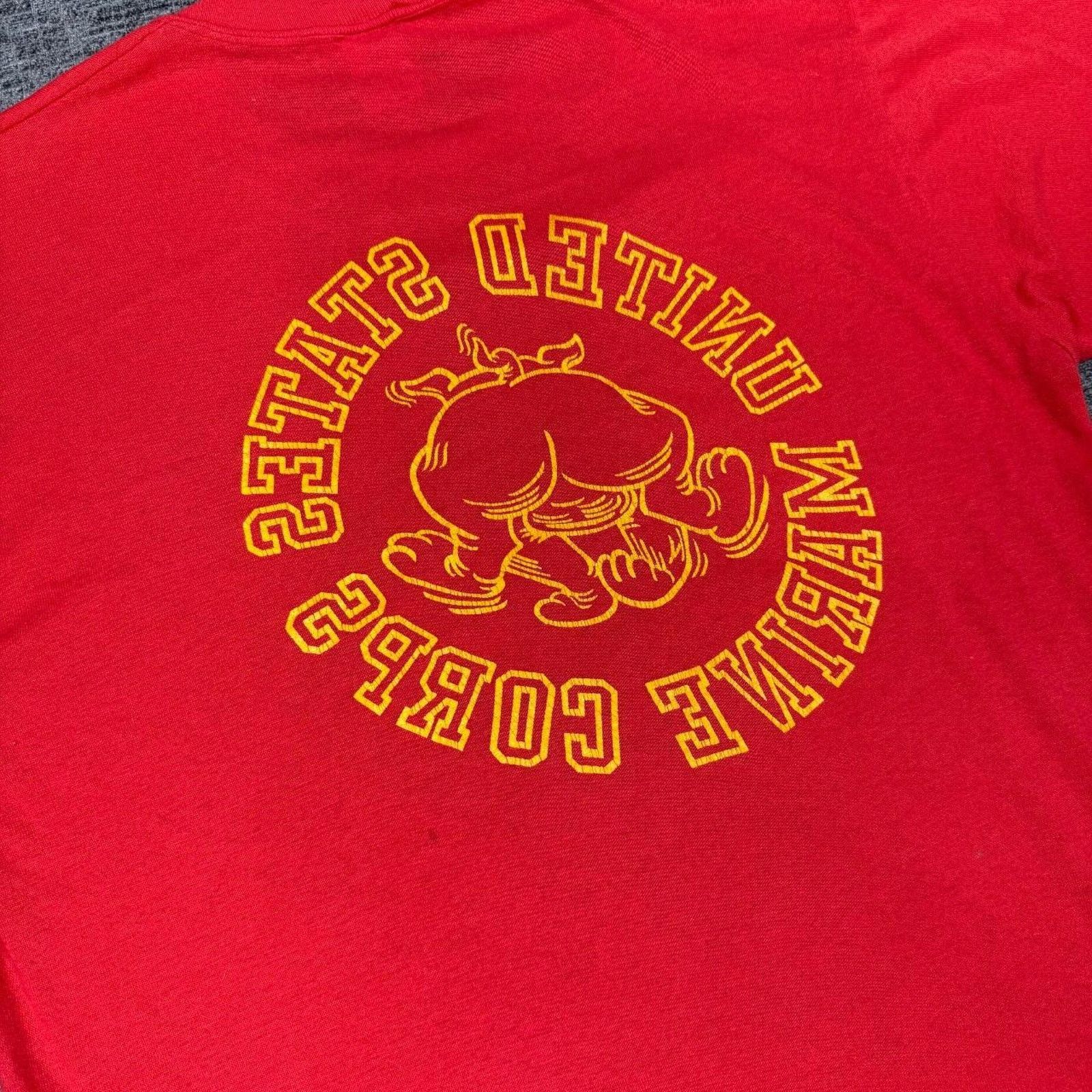 Other 1980’s United States Marine corps paper thin vintage tee Size US L / EU 52-54 / 3 - 5 Thumbnail
