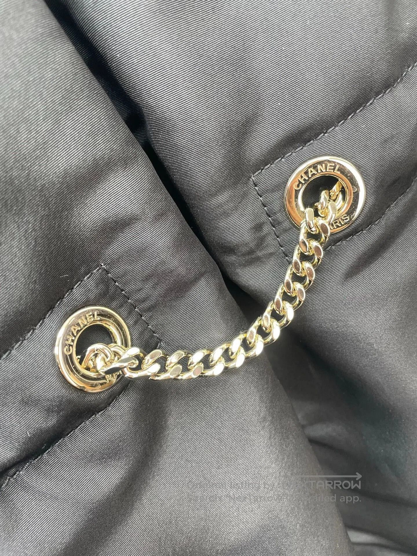 Chanel Chanel Navy Collar Metal Drawstring Trench Coat. Size XXS / US 00 / IT 34 - 3 Thumbnail