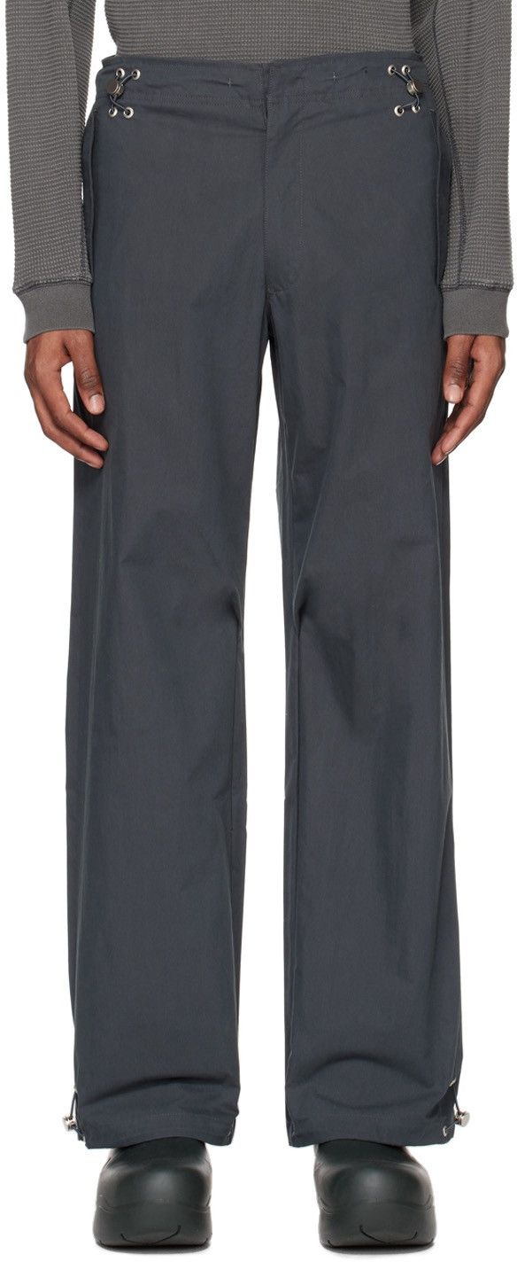 Seventh Ssense Exclusive Gray Combats 410 Trousers In Deep Teal Size US 32 / EU 48 - 1 Thumbnail