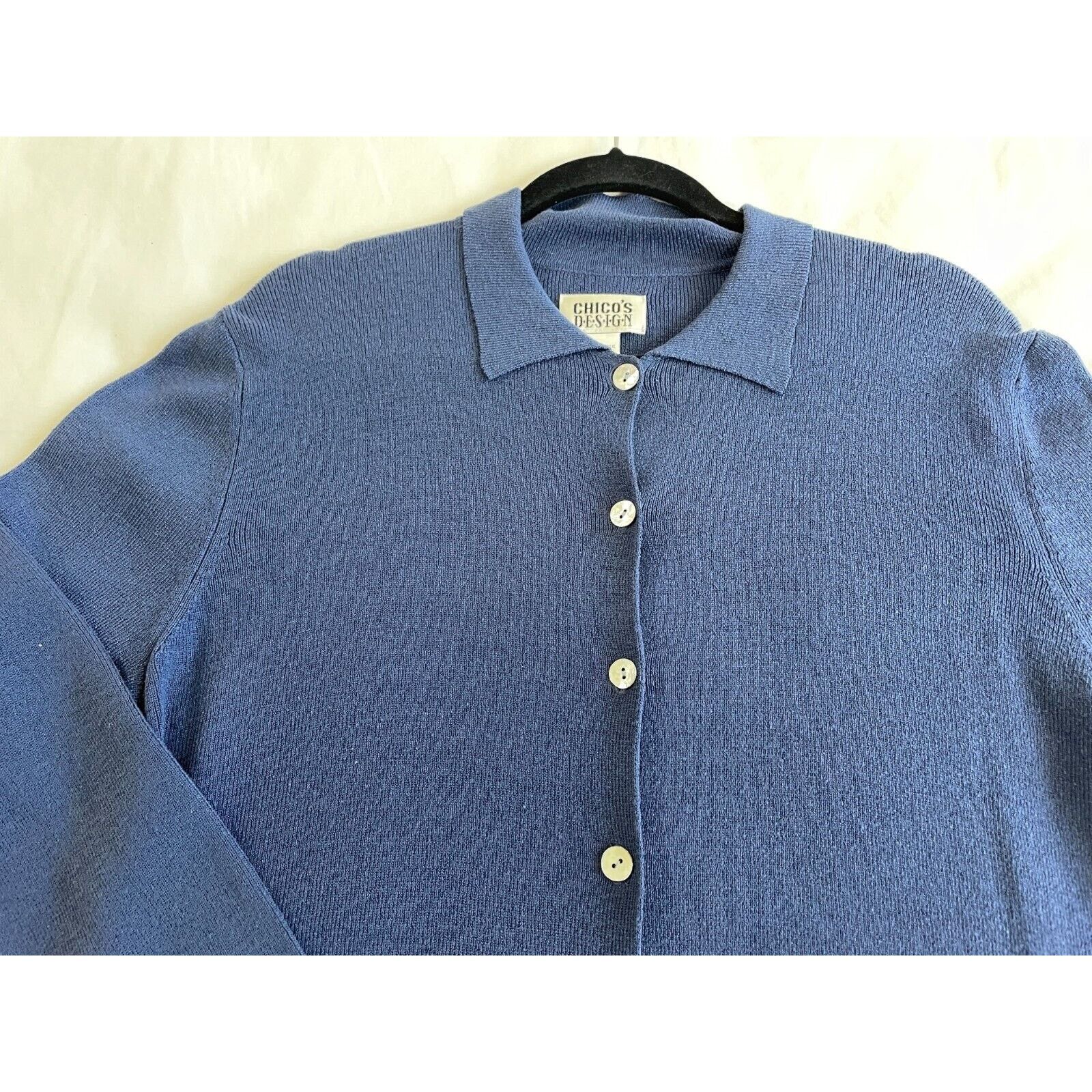 Chicos Chico Designs Womens Long Navy Buttoned Cardigan Size XS / US 0-2 / IT 36-38 - 4 Thumbnail