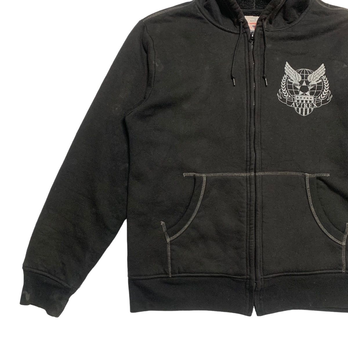 Avirex Vintage Avirex Us Armed Forces Zipper Hoodie Size US M / EU 48-50 / 2 - 2 Thumbnail