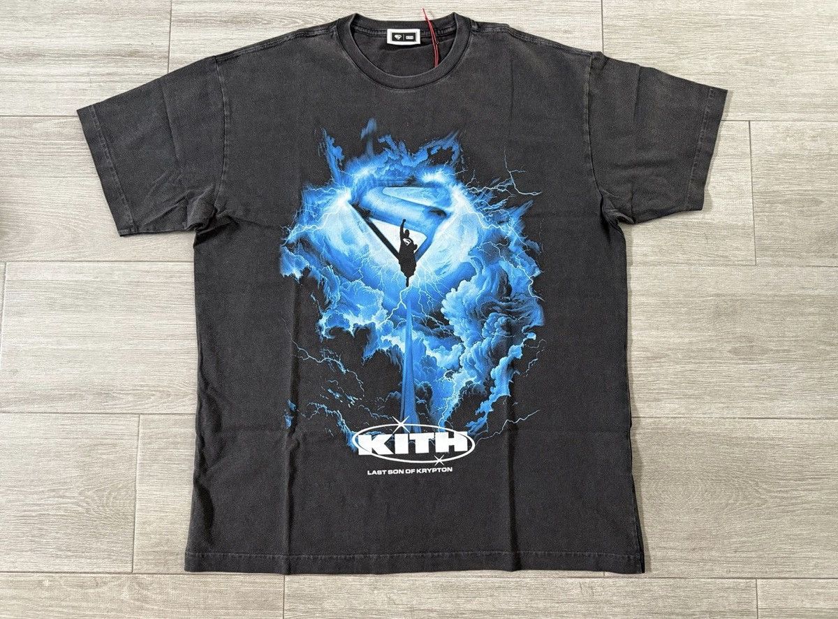 Kith KITH Superman 2025 Movie Lightning Black Vintage Tee Large Size US L / EU 52-54 / 3 - 1 Thumbnail