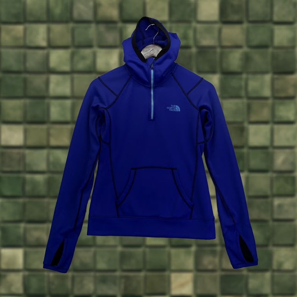 The North Face The North Face Pullover 1/4 Zip Hooded Lined Shirt XS Women's Blue Fleece Outdoor Activewear Vintage No Size XS / US 0-2 / IT 36-38 - 1 Thumbnail