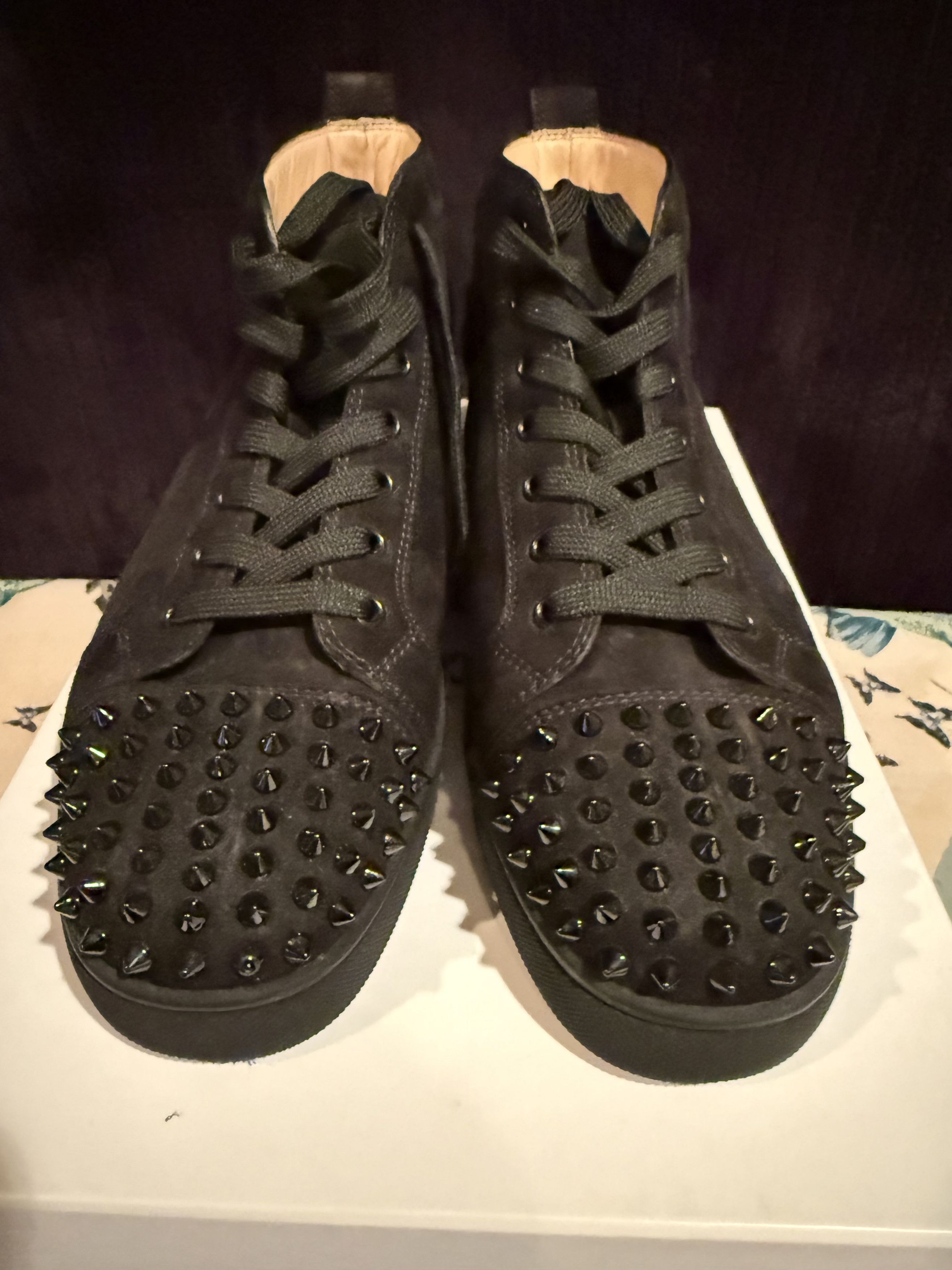Christian Louboutin Christian Louboutin Lou Spikes Flat Black Size US 8.5 / EU 41-42 - 2 Thumbnail